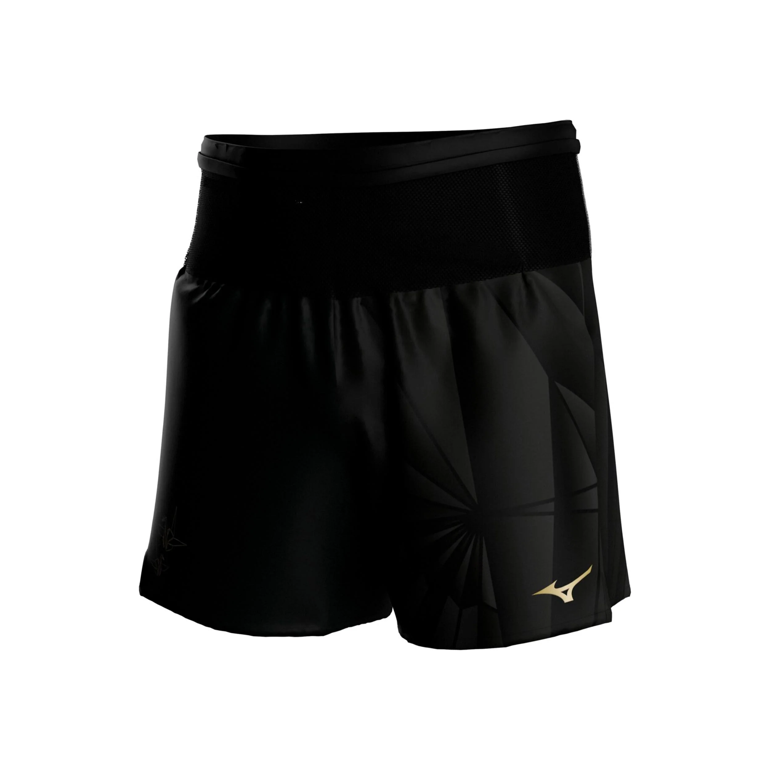 Active Graphic Multi Pocket 7in Laufshorts Herren - schwarz, gold