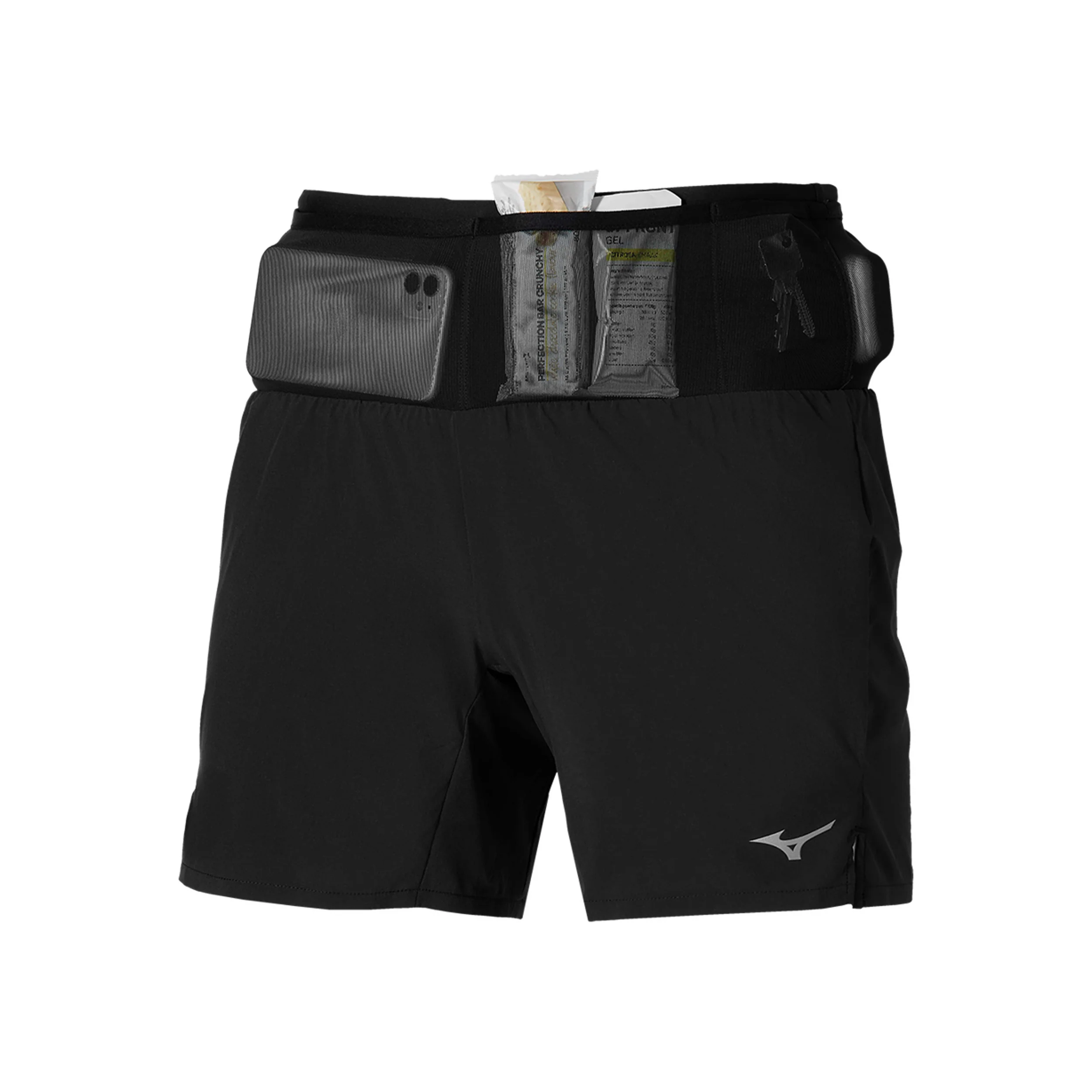 Multi Pocket Laufshorts Herren - schwarz, - Image 3