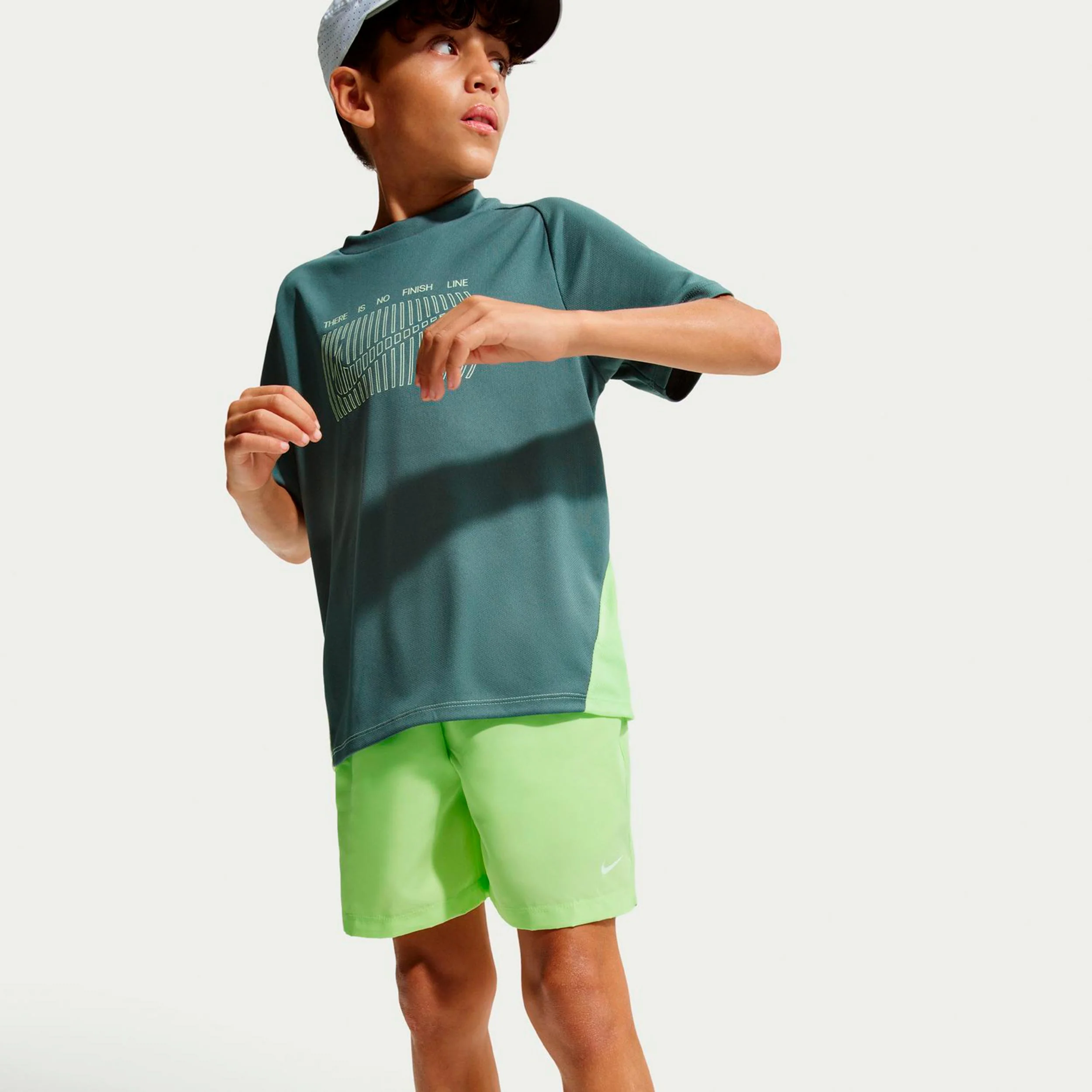 Big Shorts Jungen-limette, weiß - Image 5