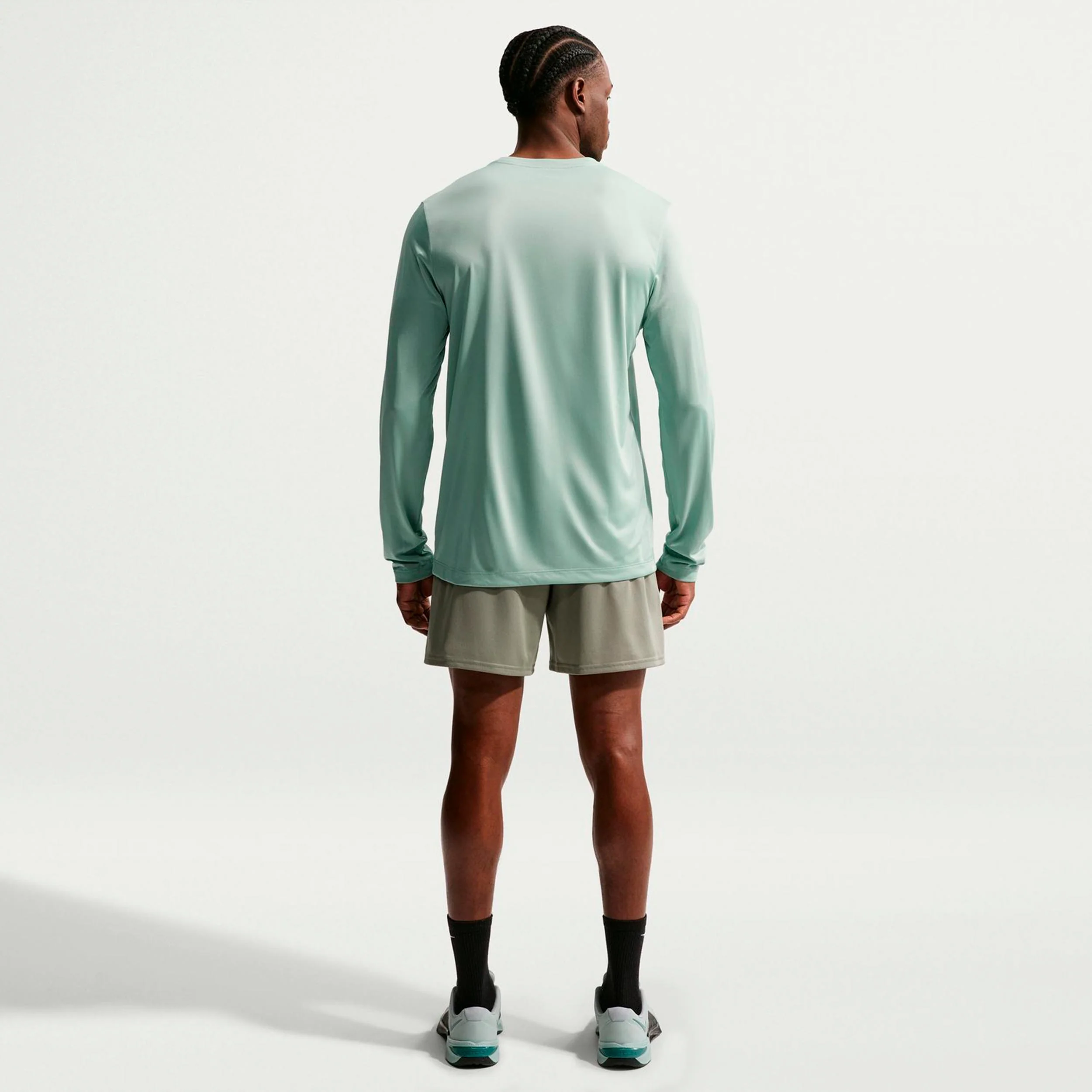 Dri-Fit Longsleeve Herren - graugrün, schwarz - Image 3