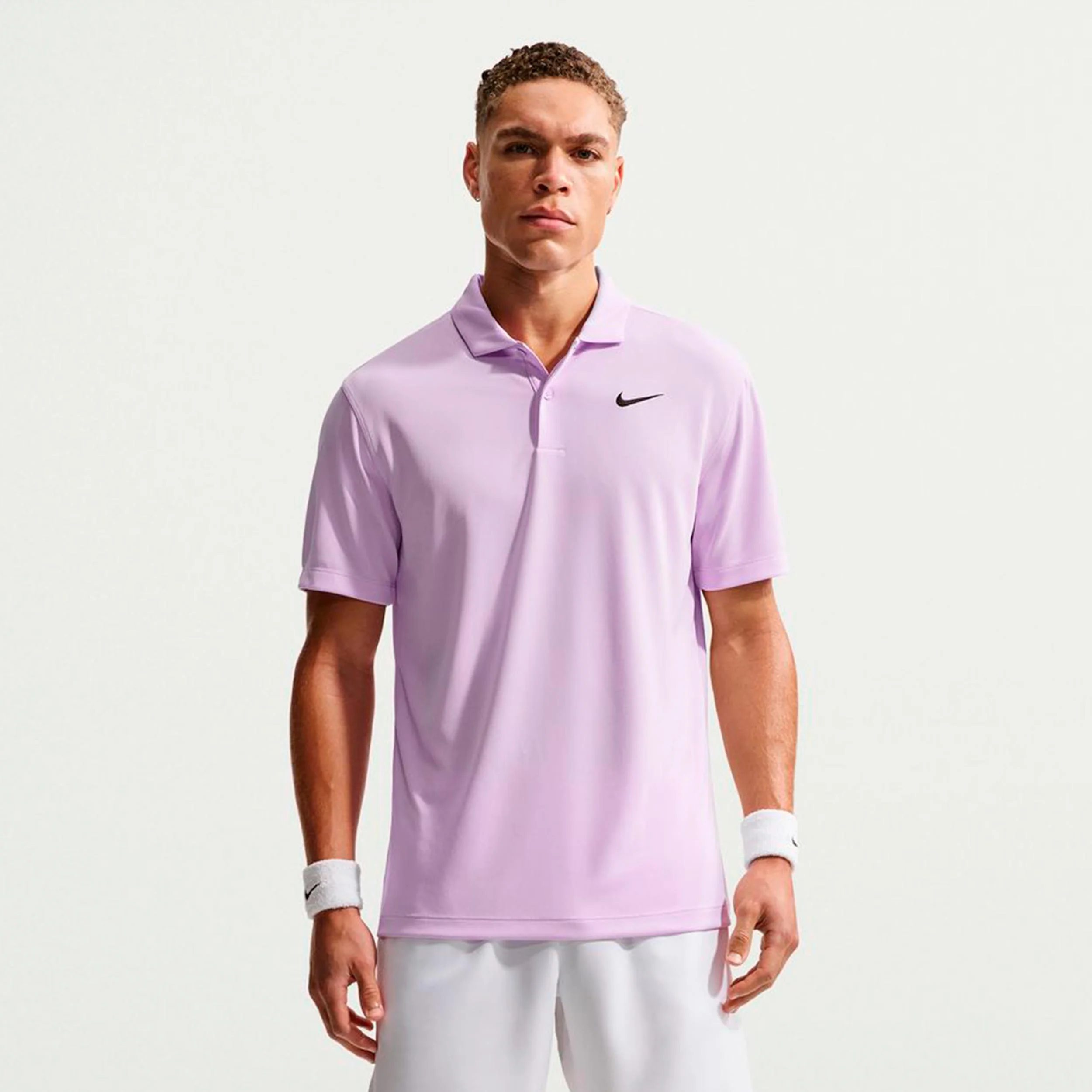 Dri-Fit Victory Court Solid Polo Herren - flieder, schwarz