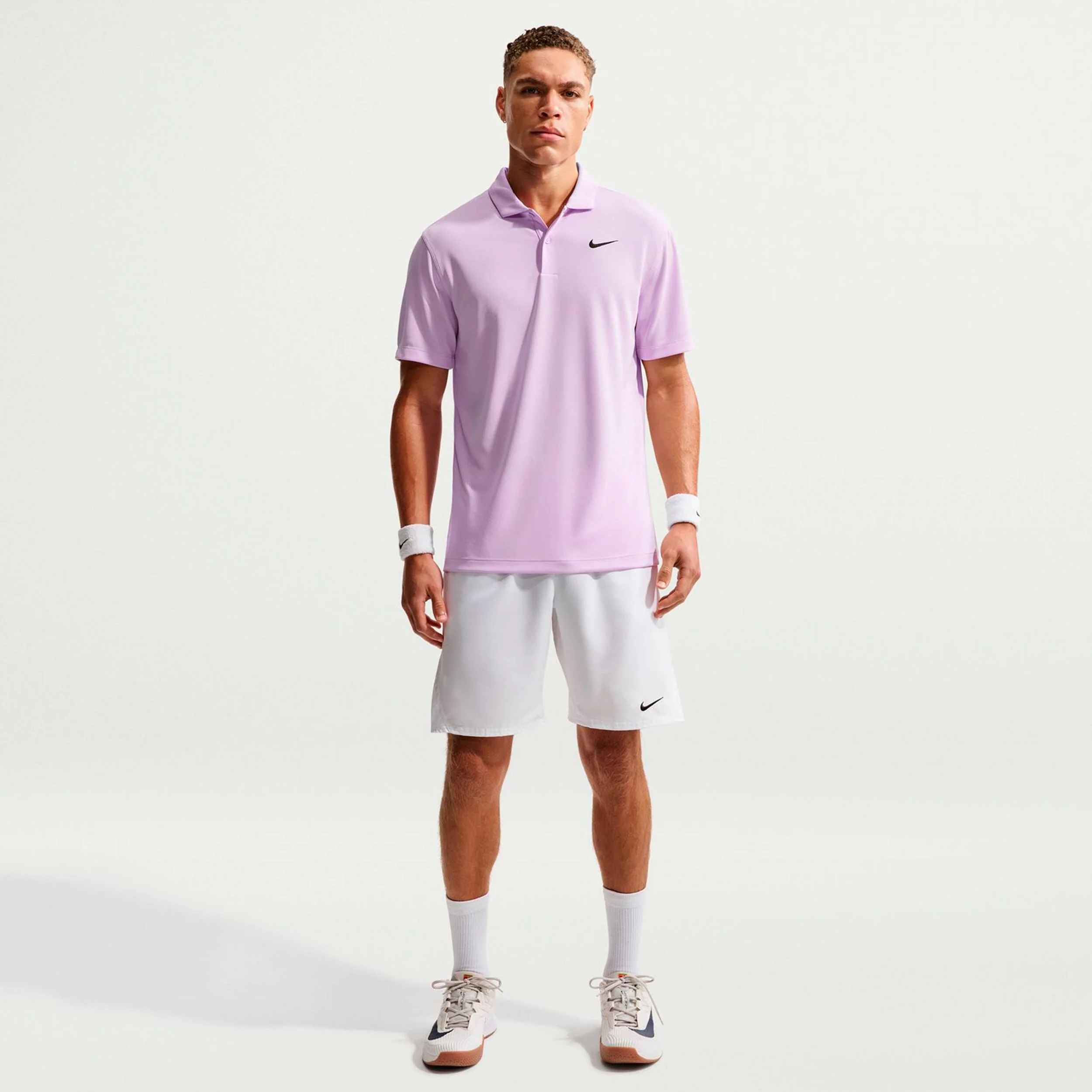 Dri-Fit Victory Court Solid Polo Herren - flieder, schwarz - Image 2