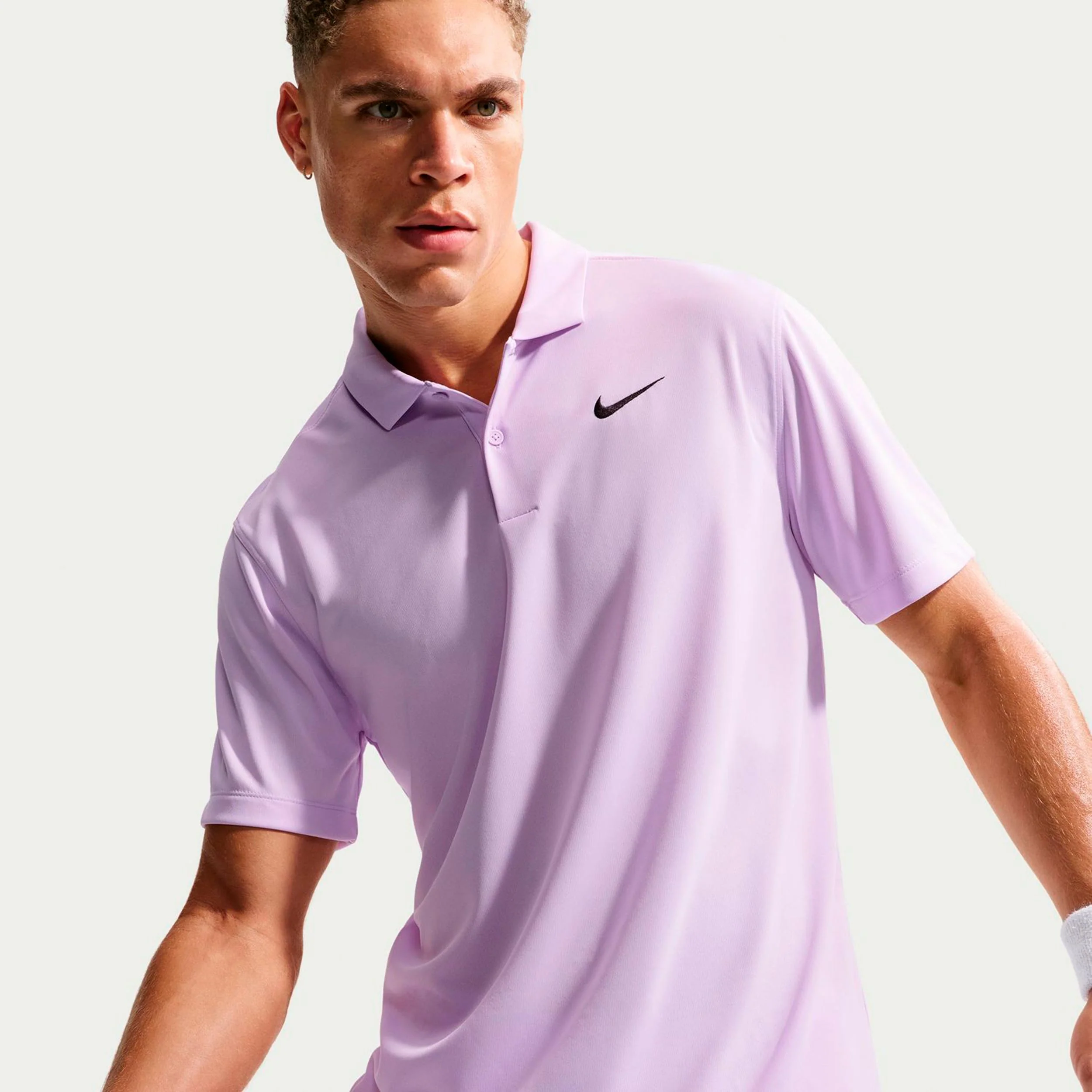 Dri-Fit Victory Court Solid Polo Herren - flieder, schwarz - Image 6