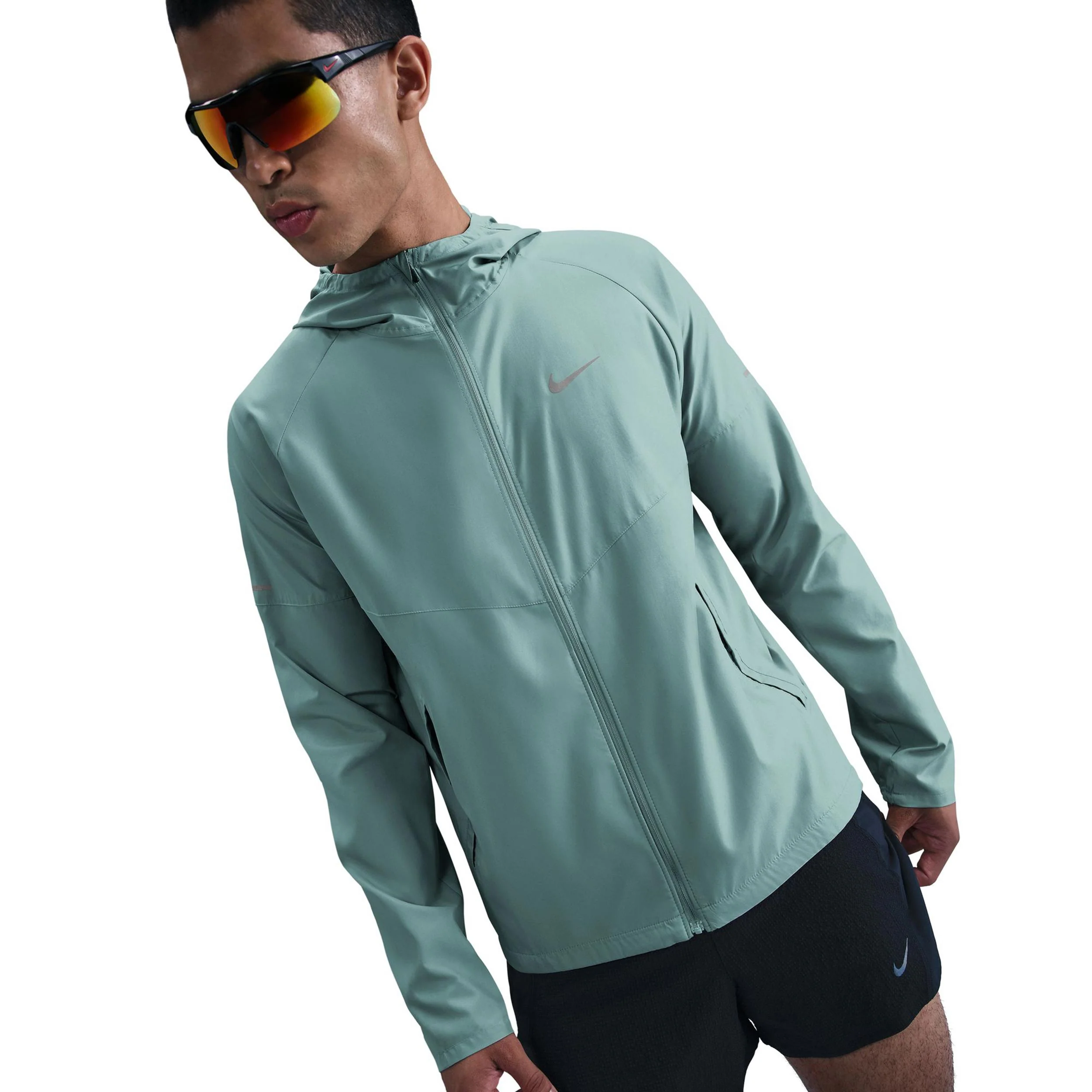 Miler Laufjacke Herren - türkis, silber