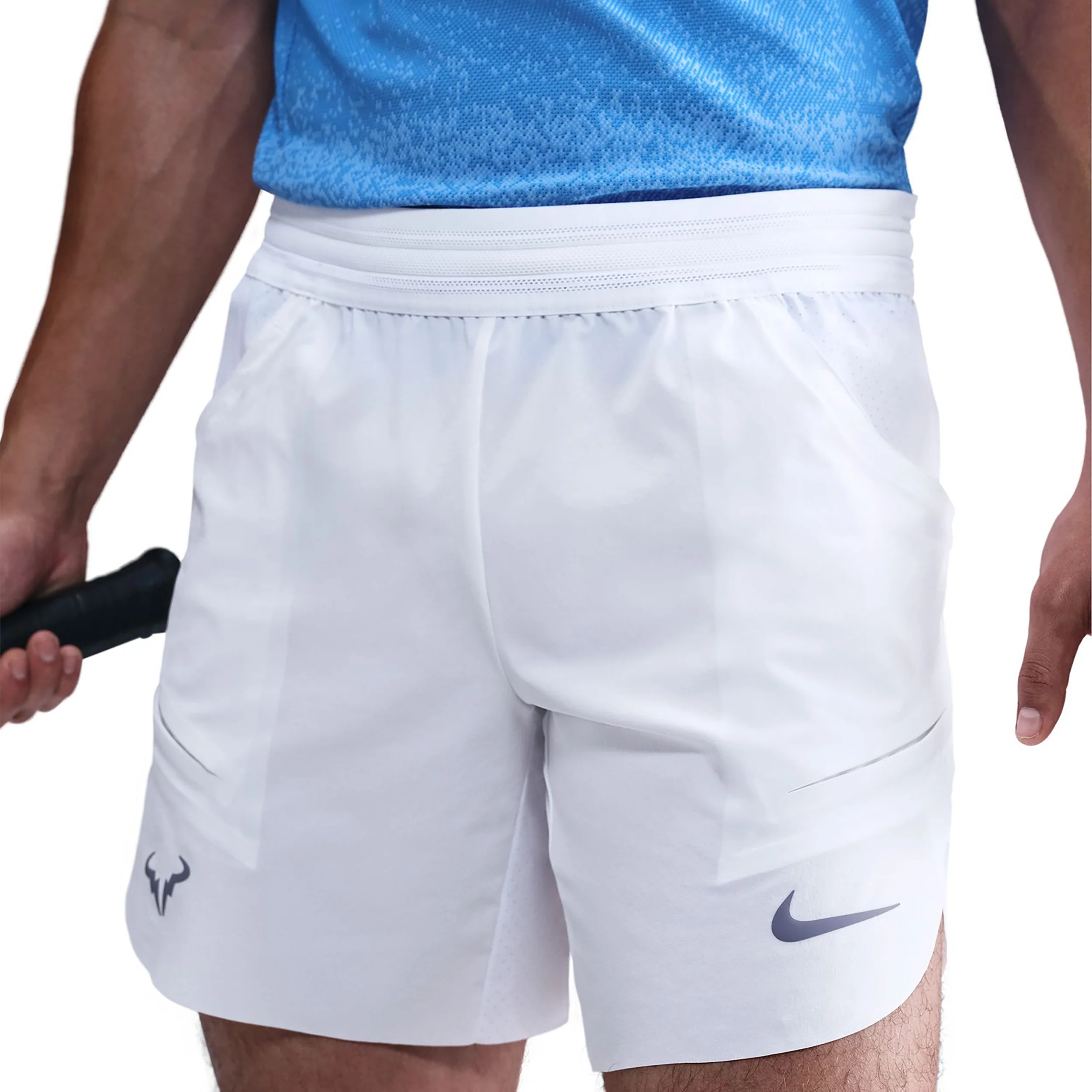 Rafa Dri-Fit Advantage 7in Shorts Herren-Weiß - Image 3