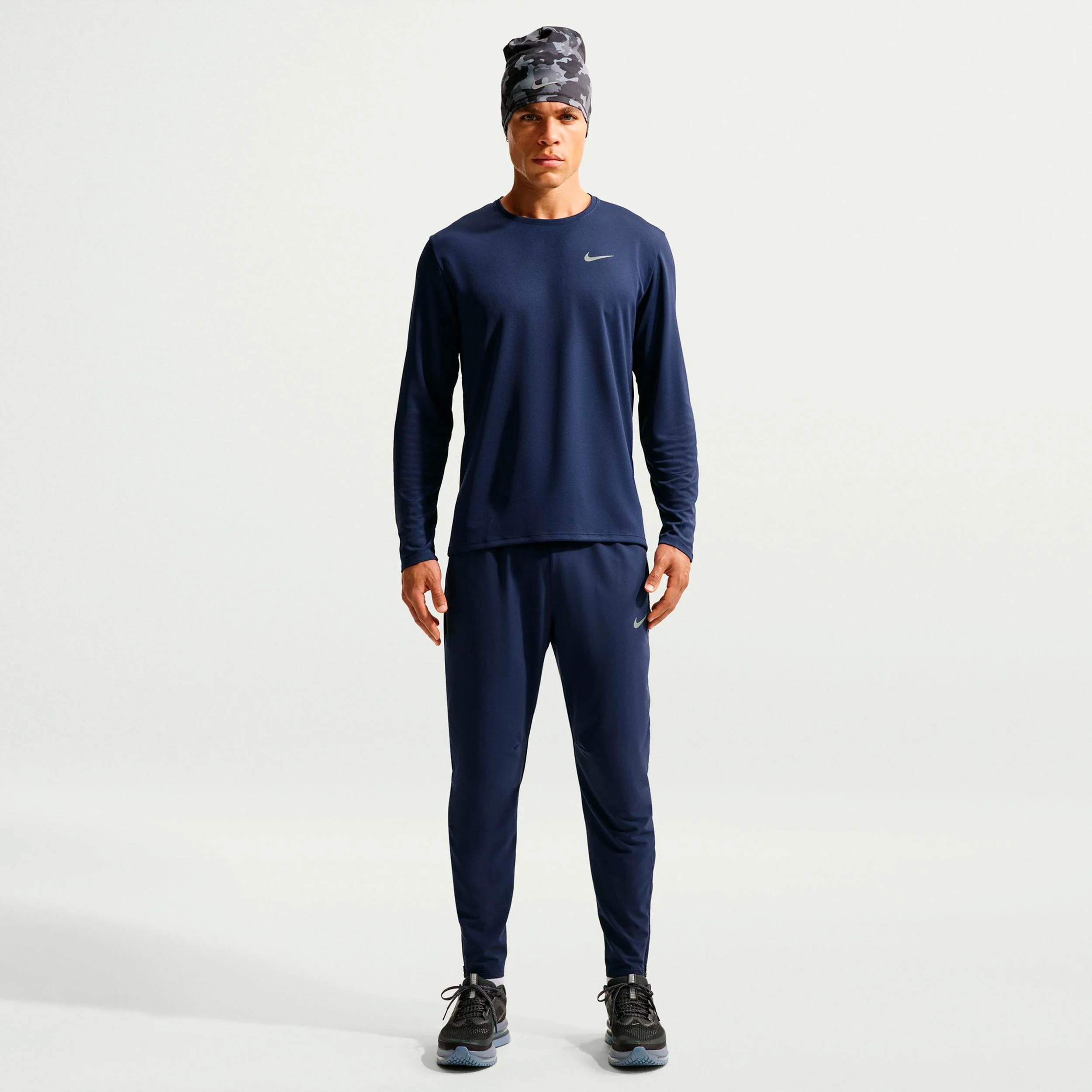 Stride Laufhose Herren - dunkelblau, silber - Image 2