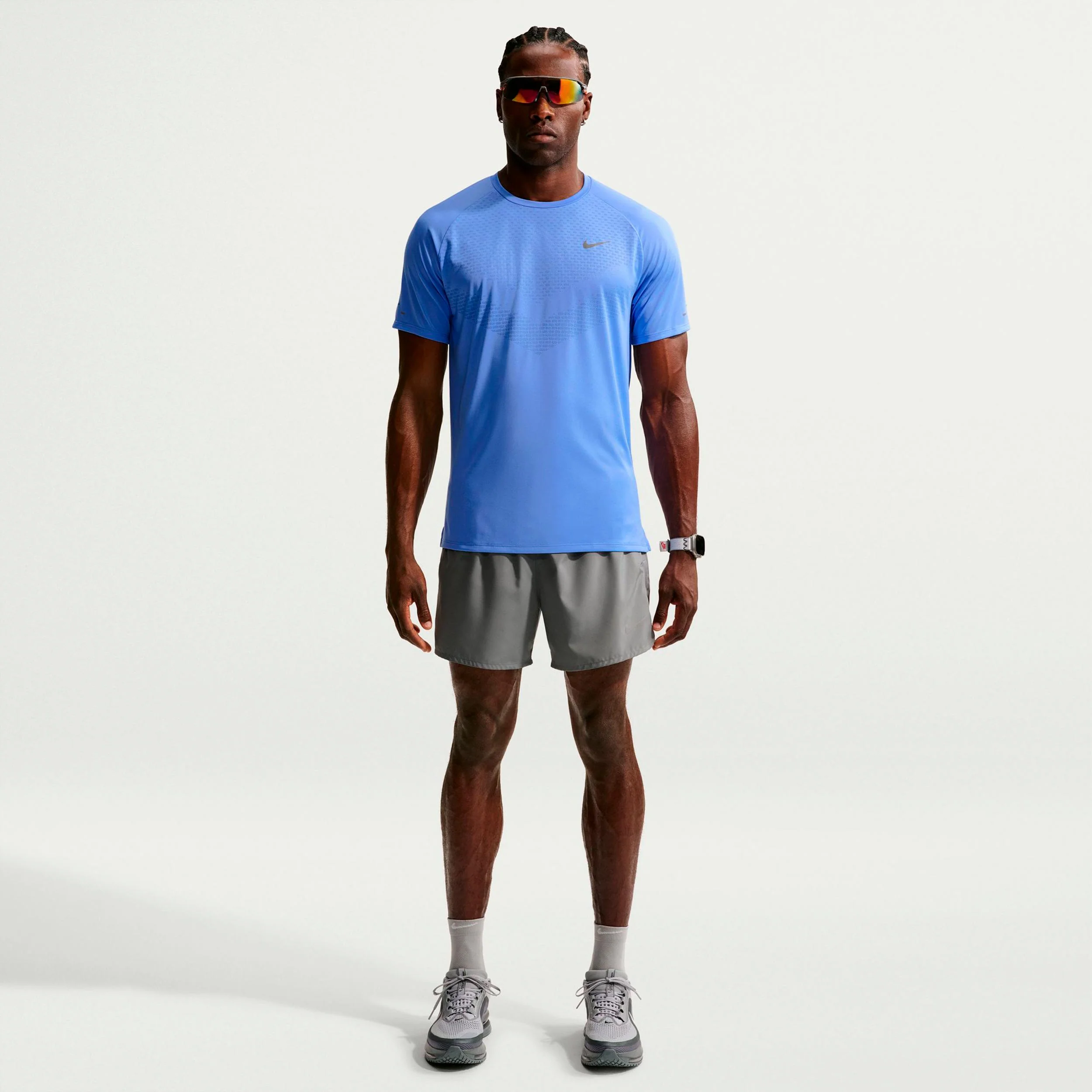 Stride Laufshirt Herren - blau, silber - Image 2