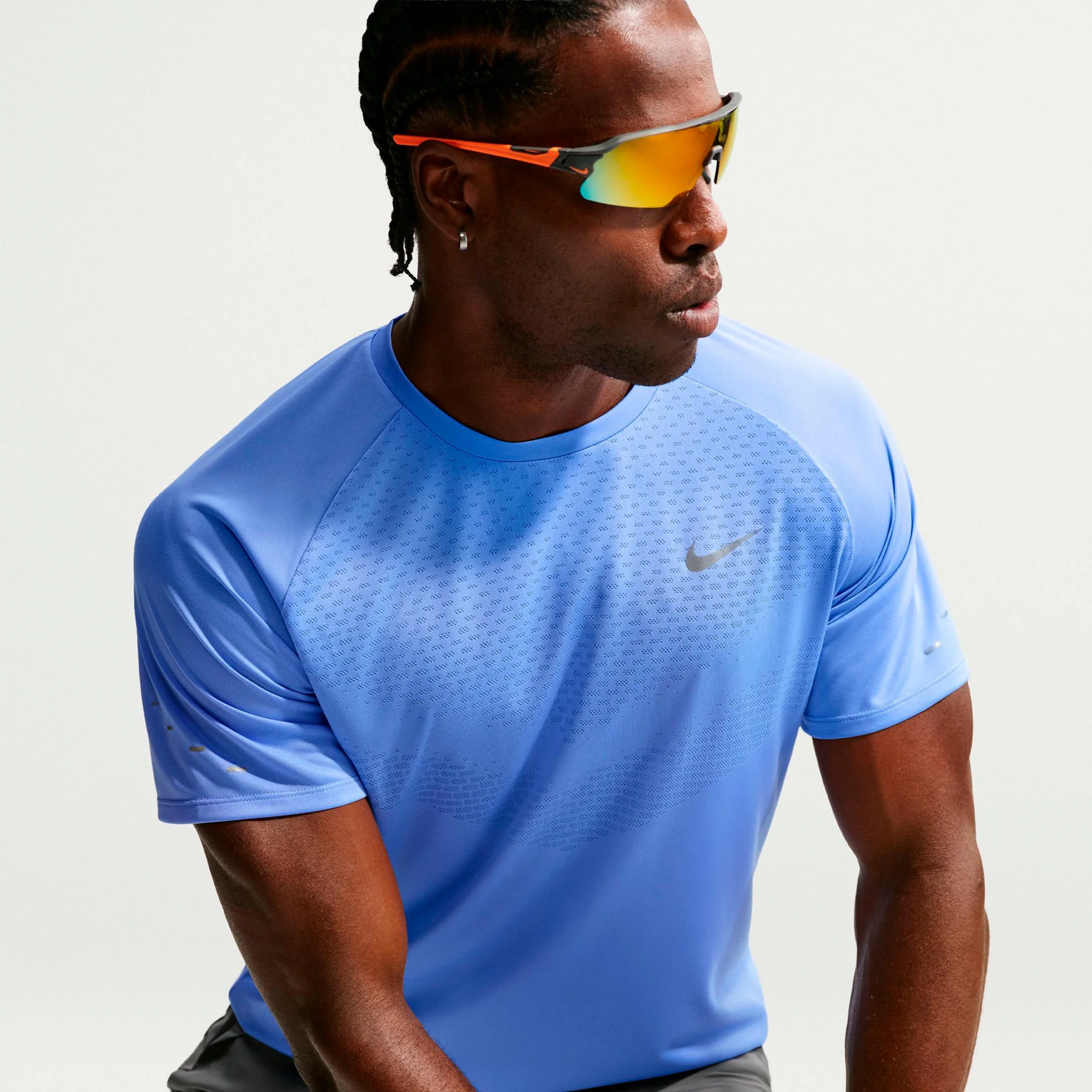 Stride Laufshirt Herren - blau, silber - Image 5