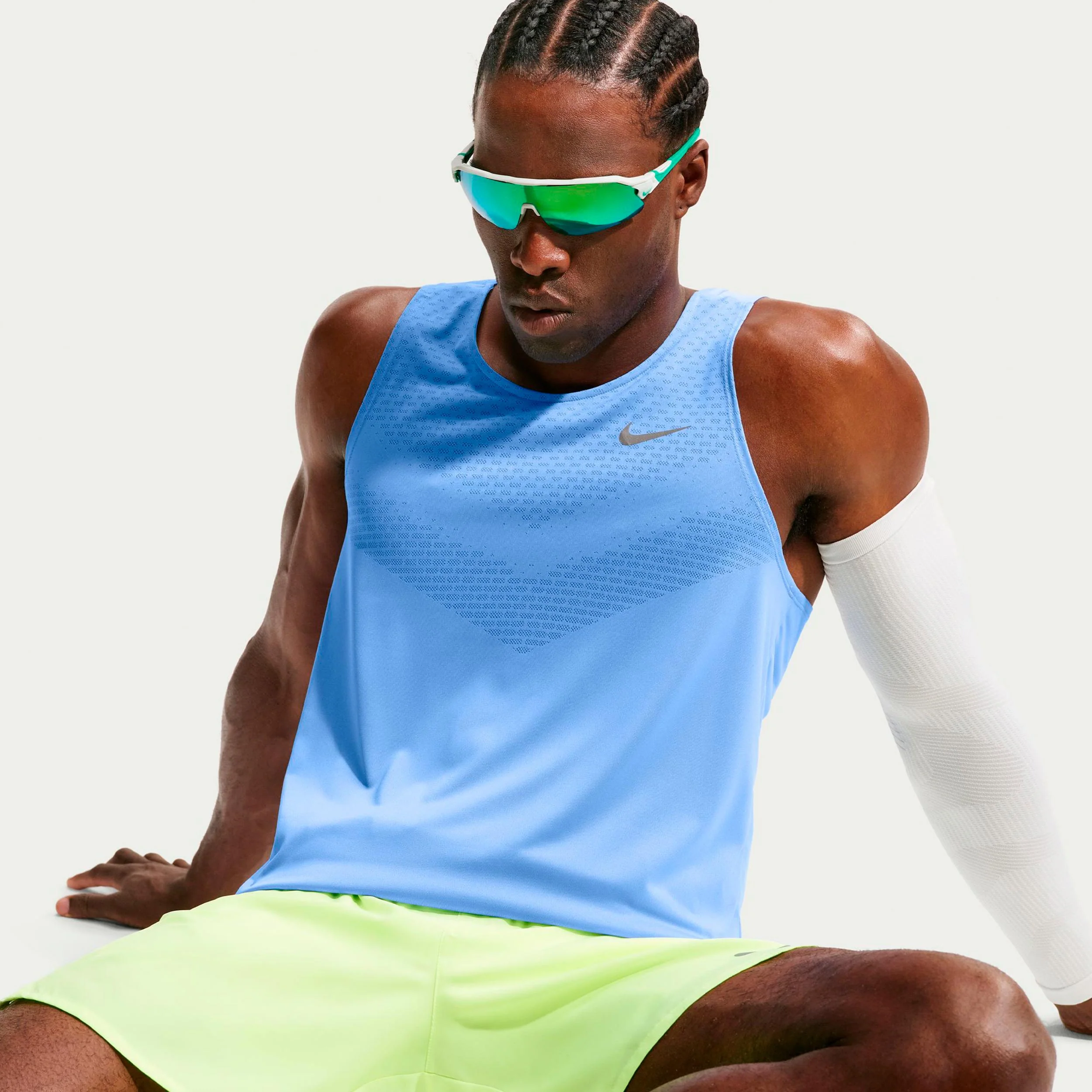 Stride Laufshirt Herren - blau, silber - Image 5