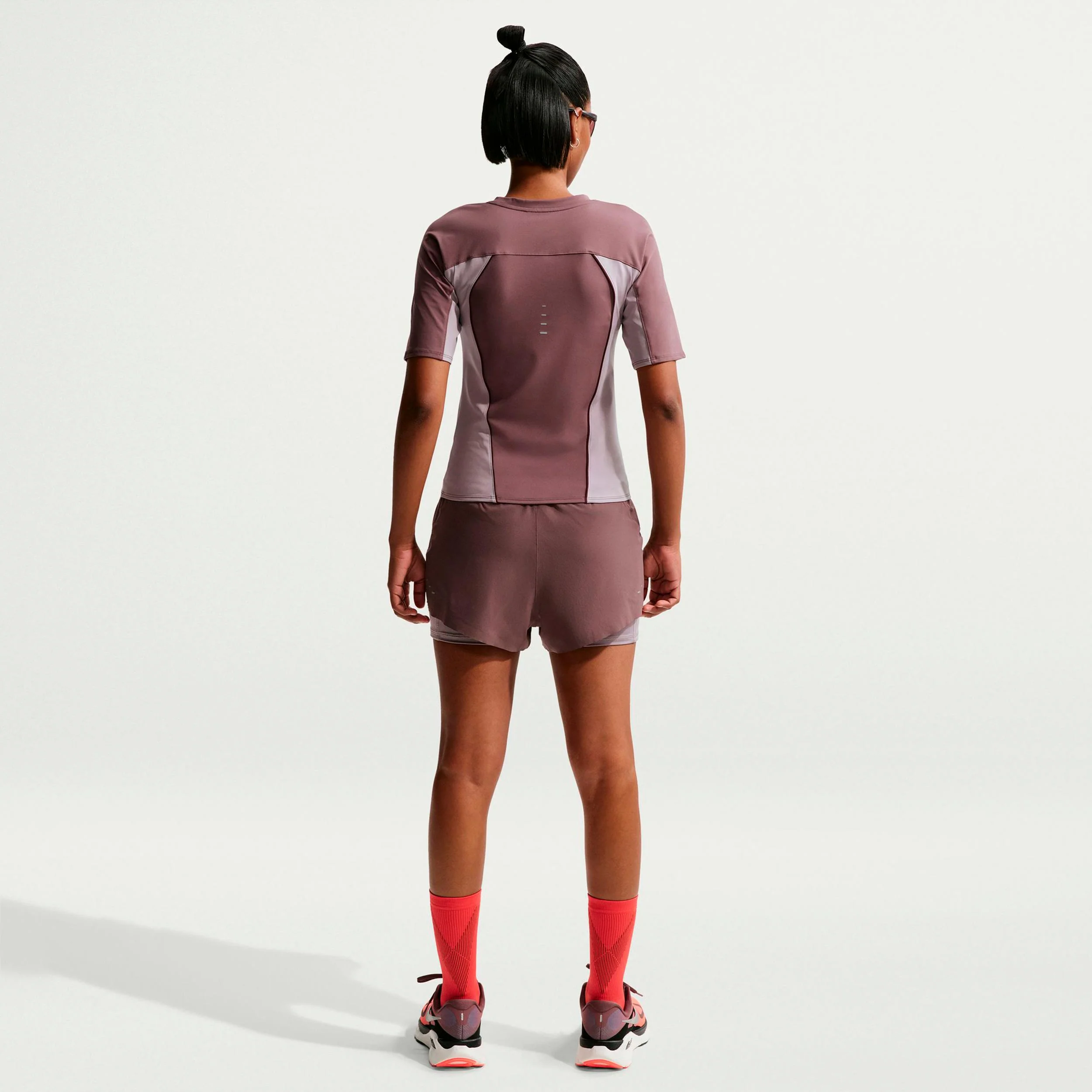 Swift 2in1 Laufshorts Damen - braun, lila - Image 3