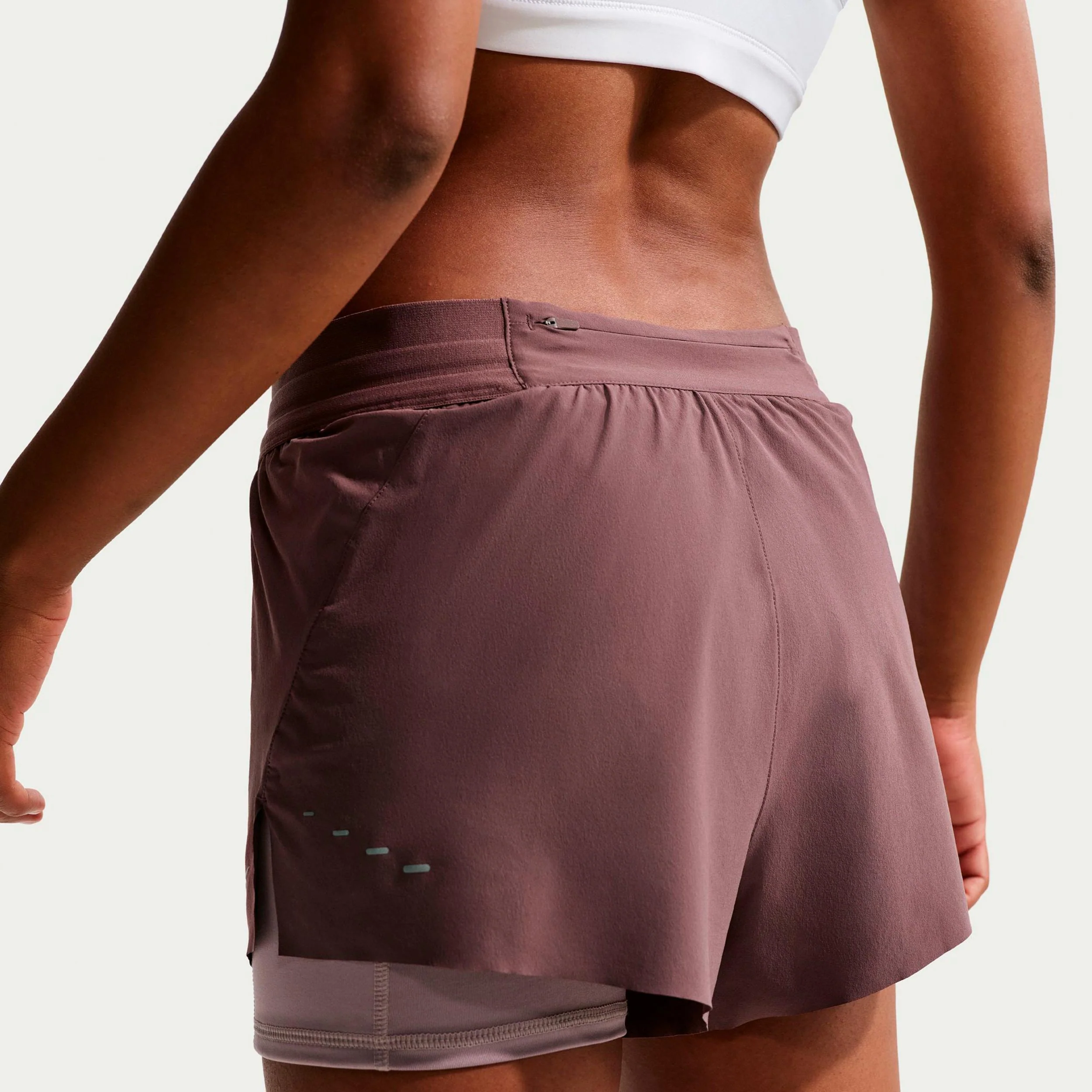 Swift 2in1 Laufshorts Damen - braun, lila - Image 4