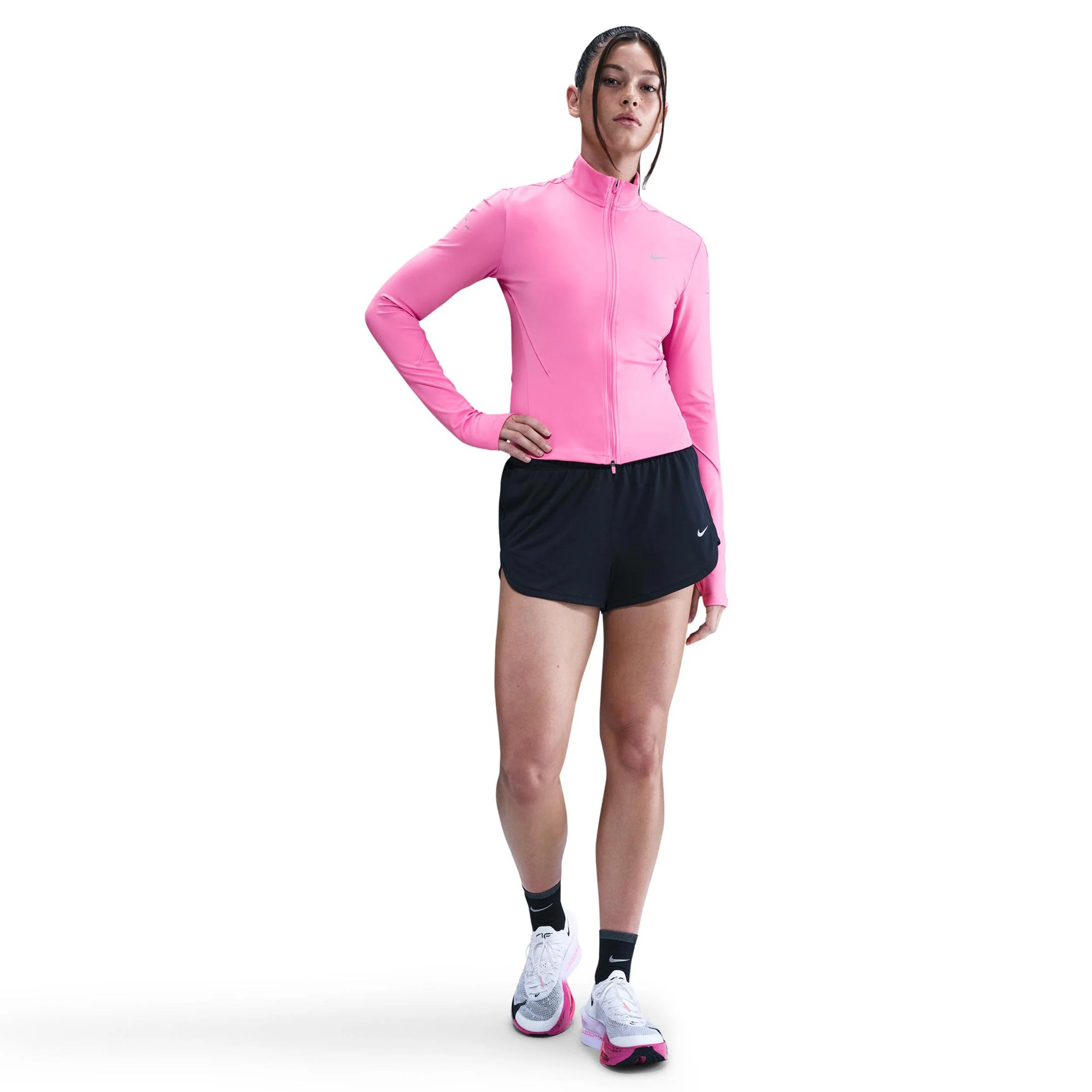 Swift Half-Zip Laufshirt Damen-Pink,Silber - Image 2
