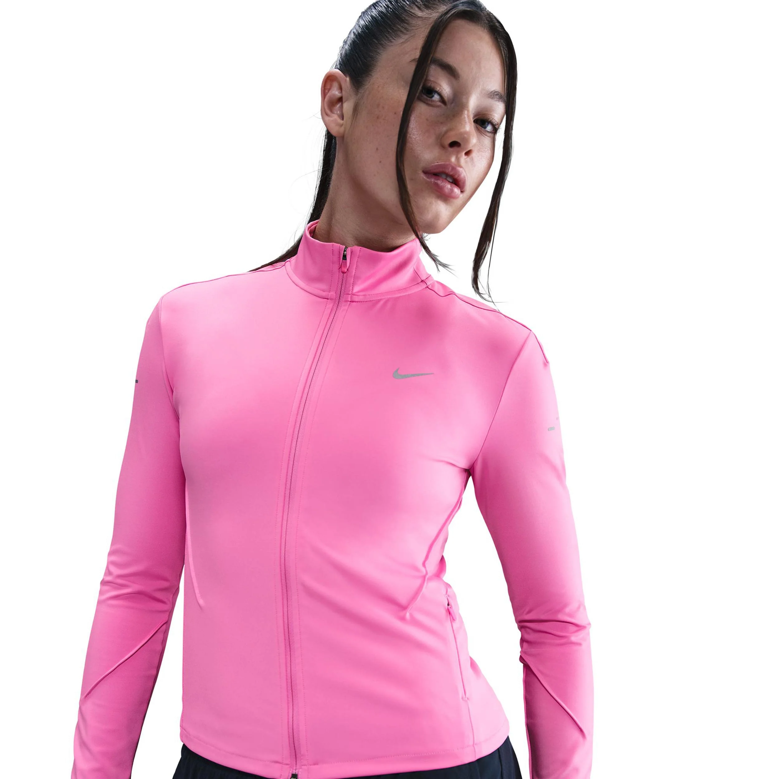 Swift Half-Zip Laufshirt Damen-Pink,Silber - Image 4