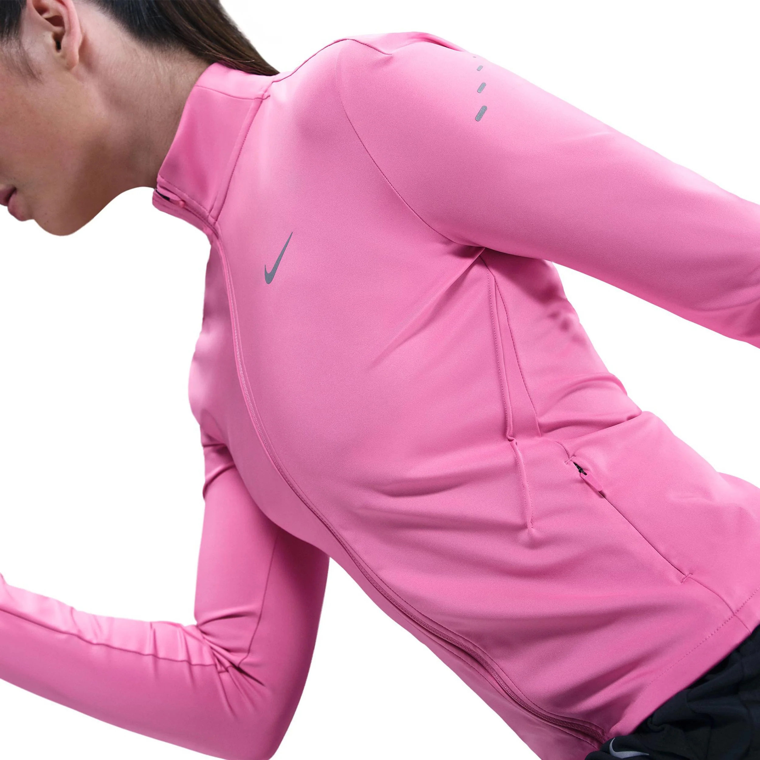 Swift Half-Zip Laufshirt Damen-Pink,Silber - Image 6