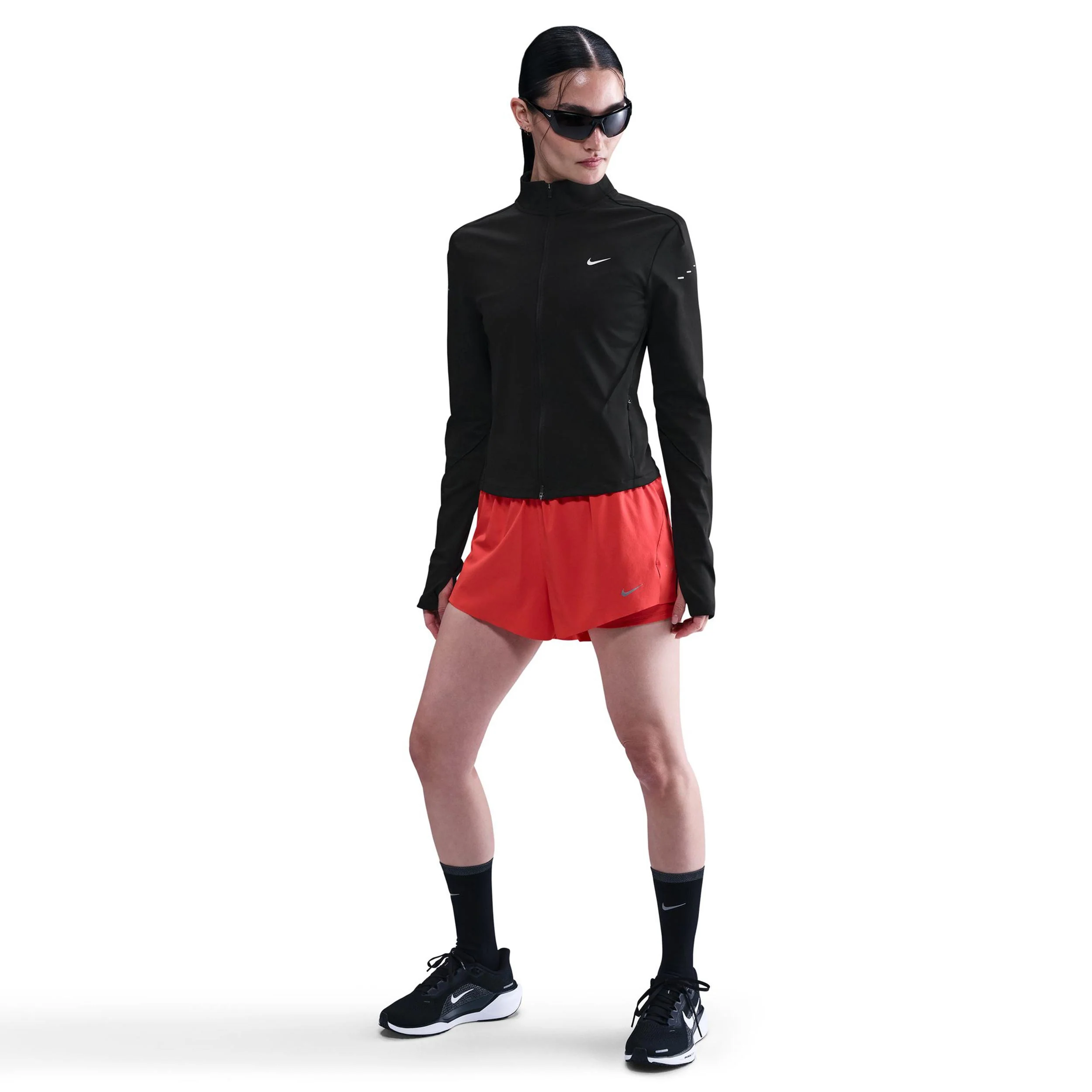 Swift Half-Zip Laufshirt Damen-Schwarz,Silber - Image 2
