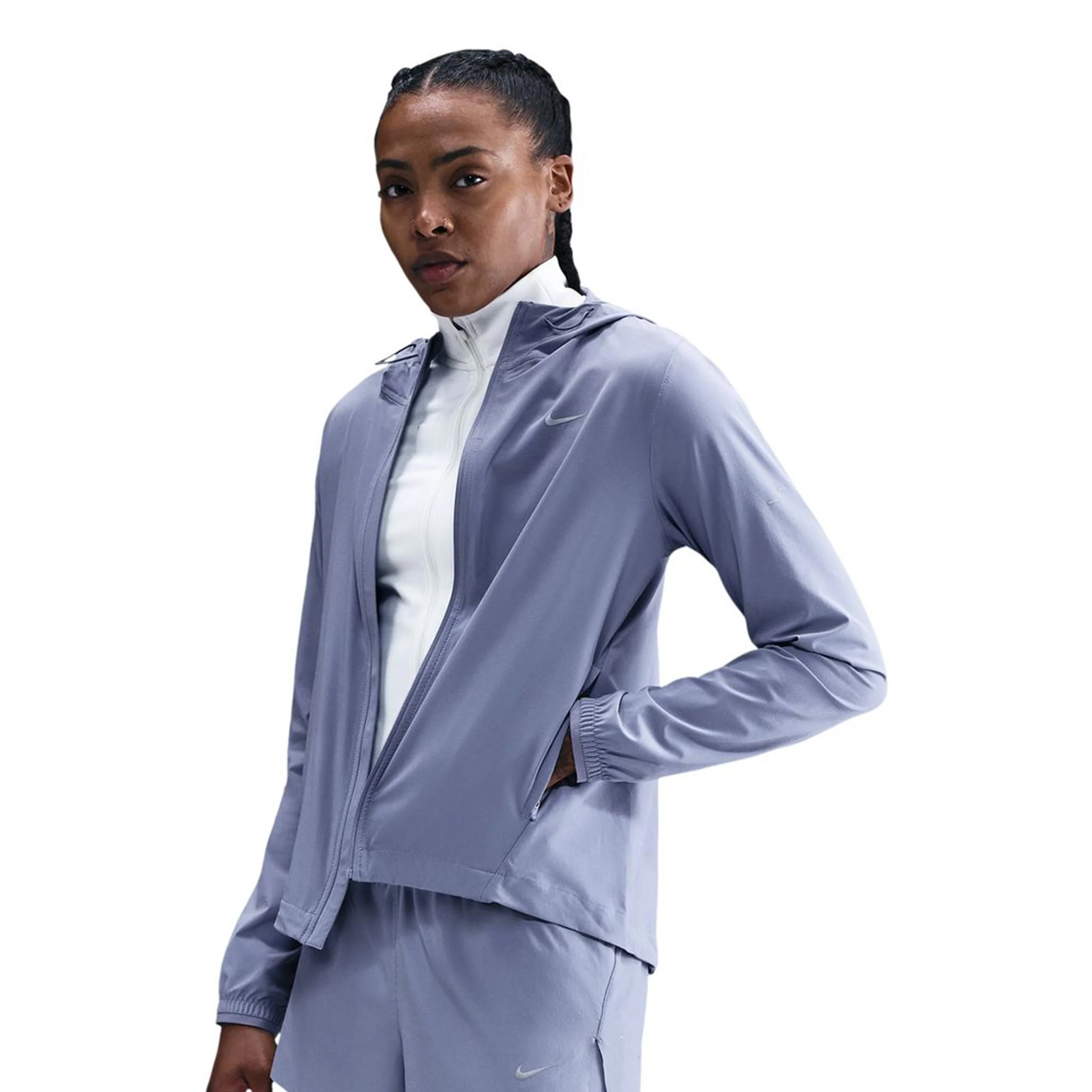 Swift Laufjacke Damen - blaugrau, silber