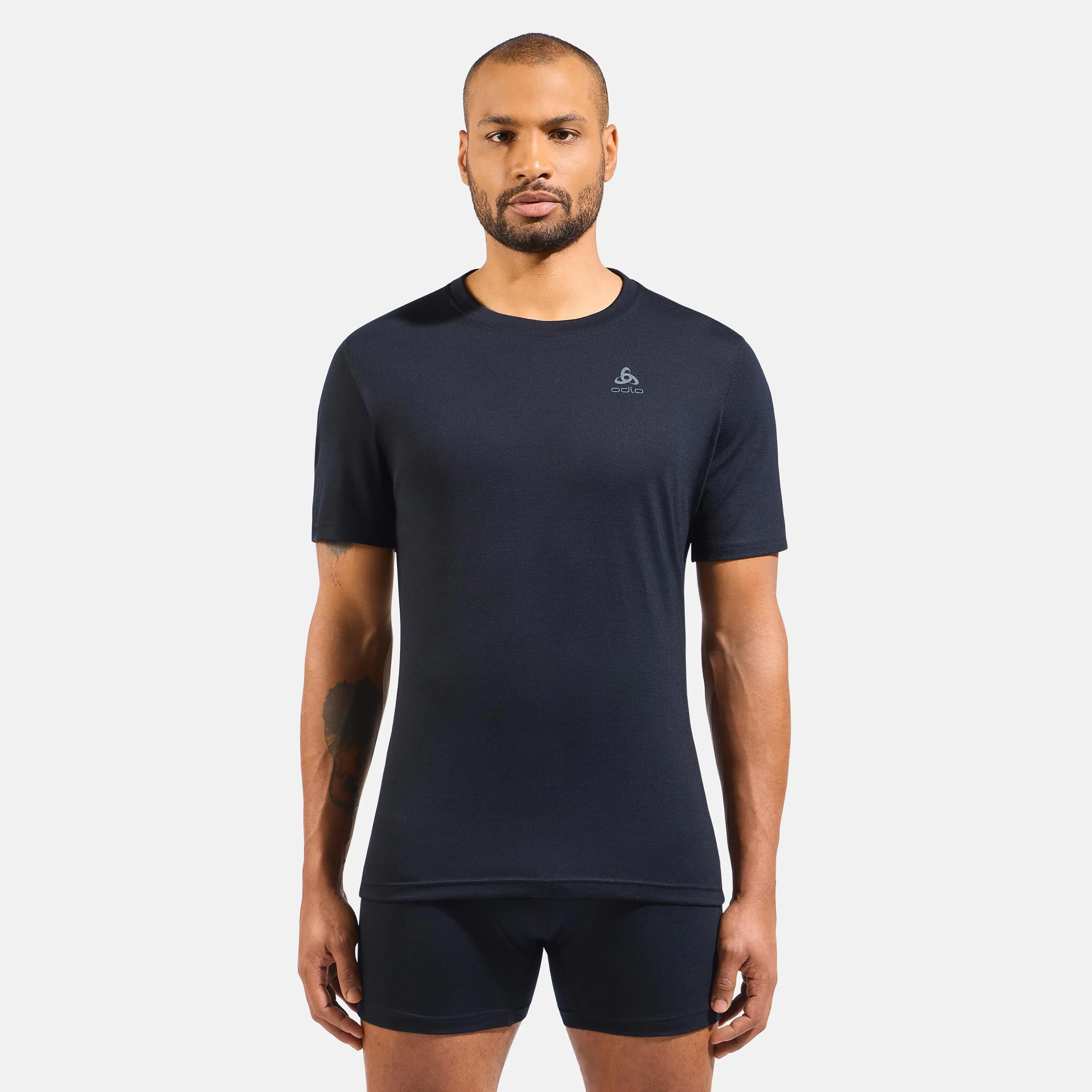 Crew Laufshirt Herren-Schwarz - Image 3