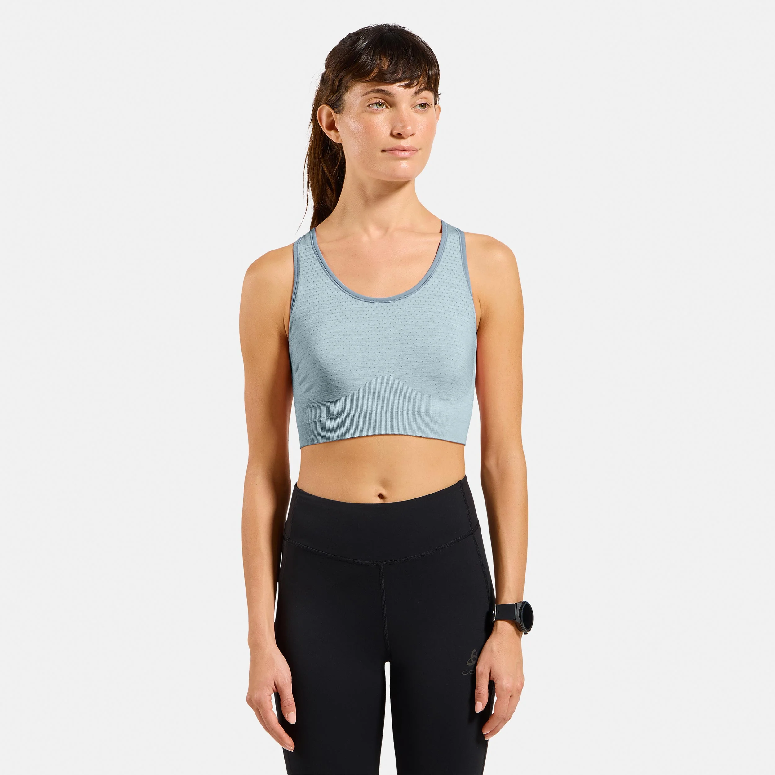 Seamless Medium Padded Sport Sport-BH Damen-hellblau - Image 3