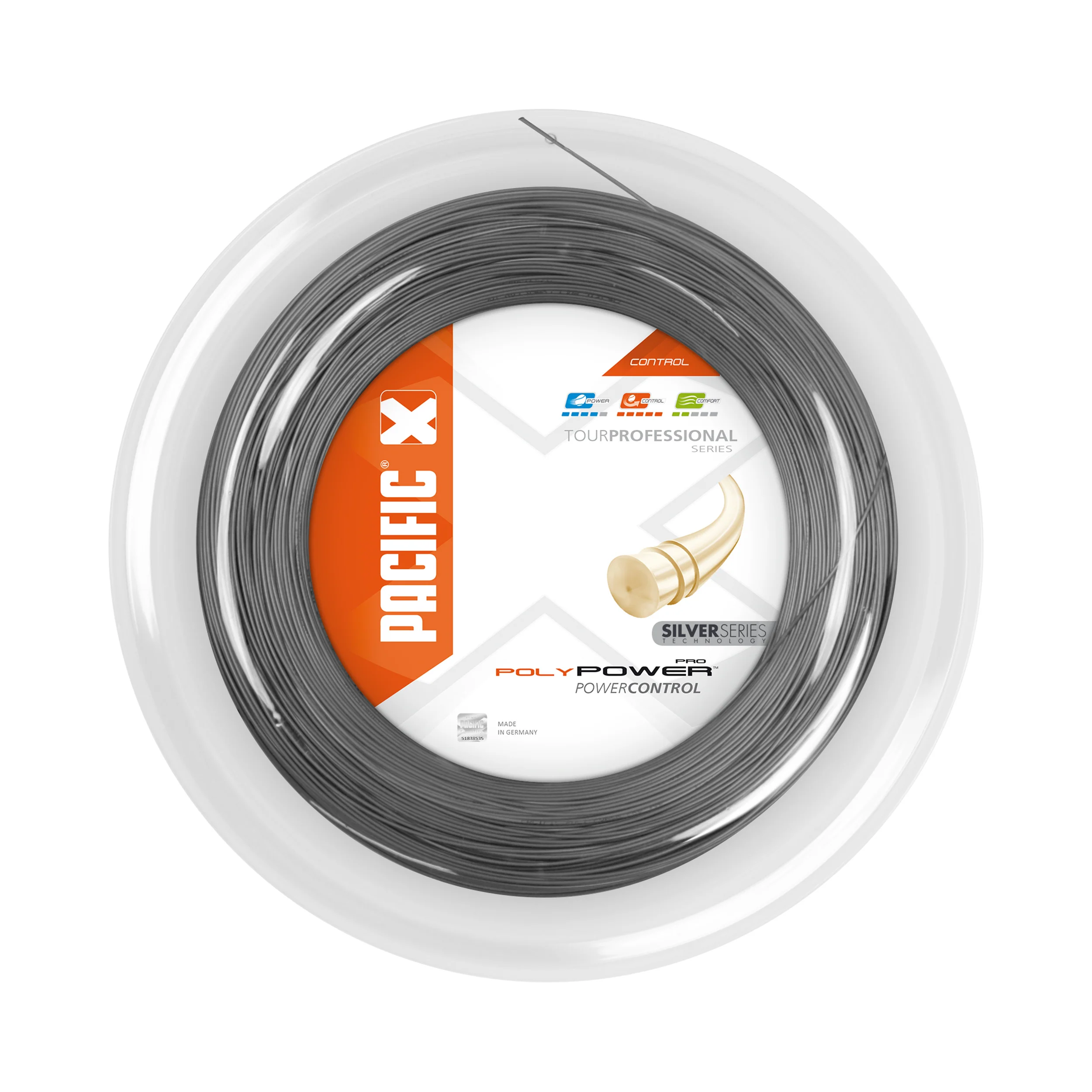 Poly Power Pro Silver Series Saitenrolle 200m-Silber