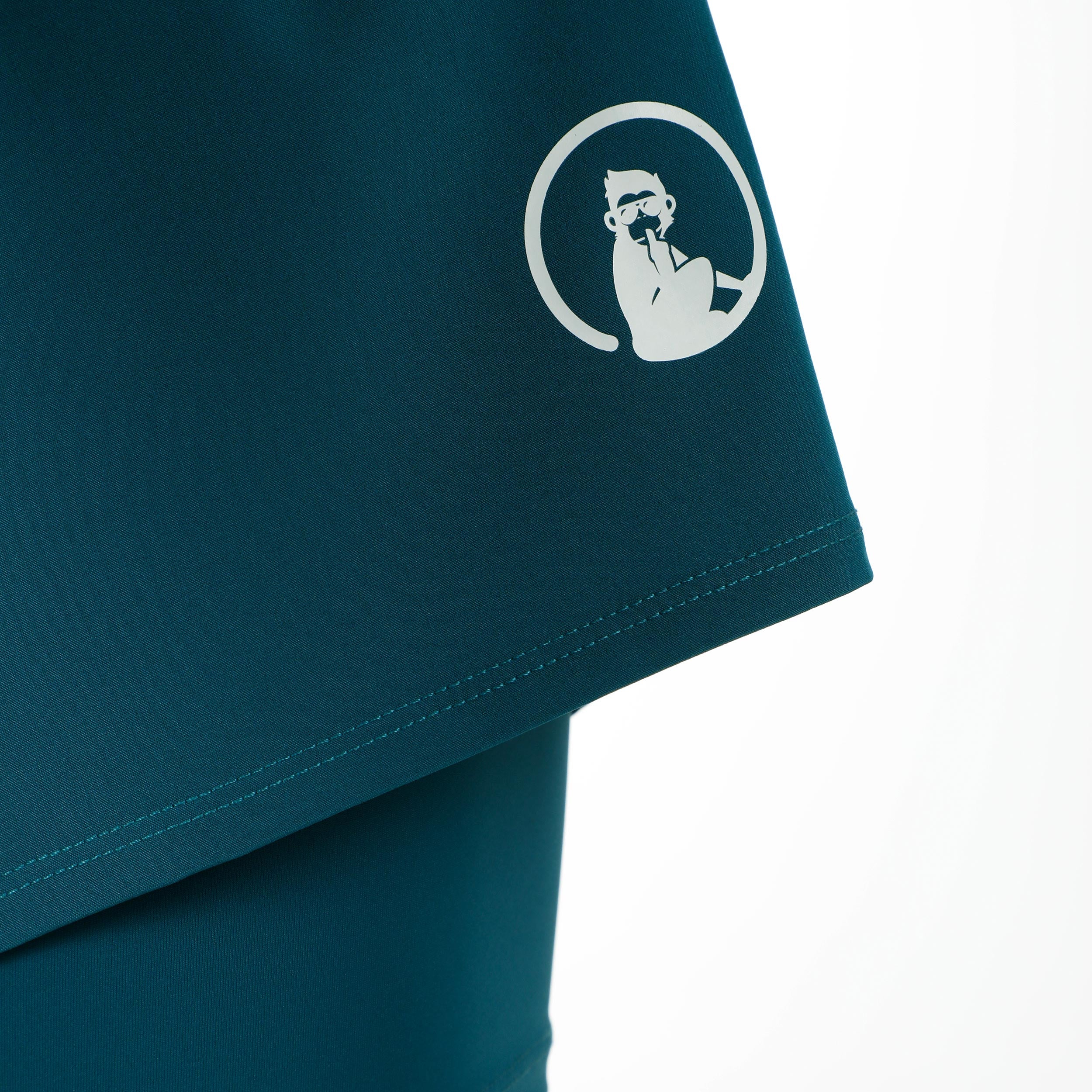 Create Challenger 2in1 7inch Shorts Herren-Petrol,Weiß - Image 4