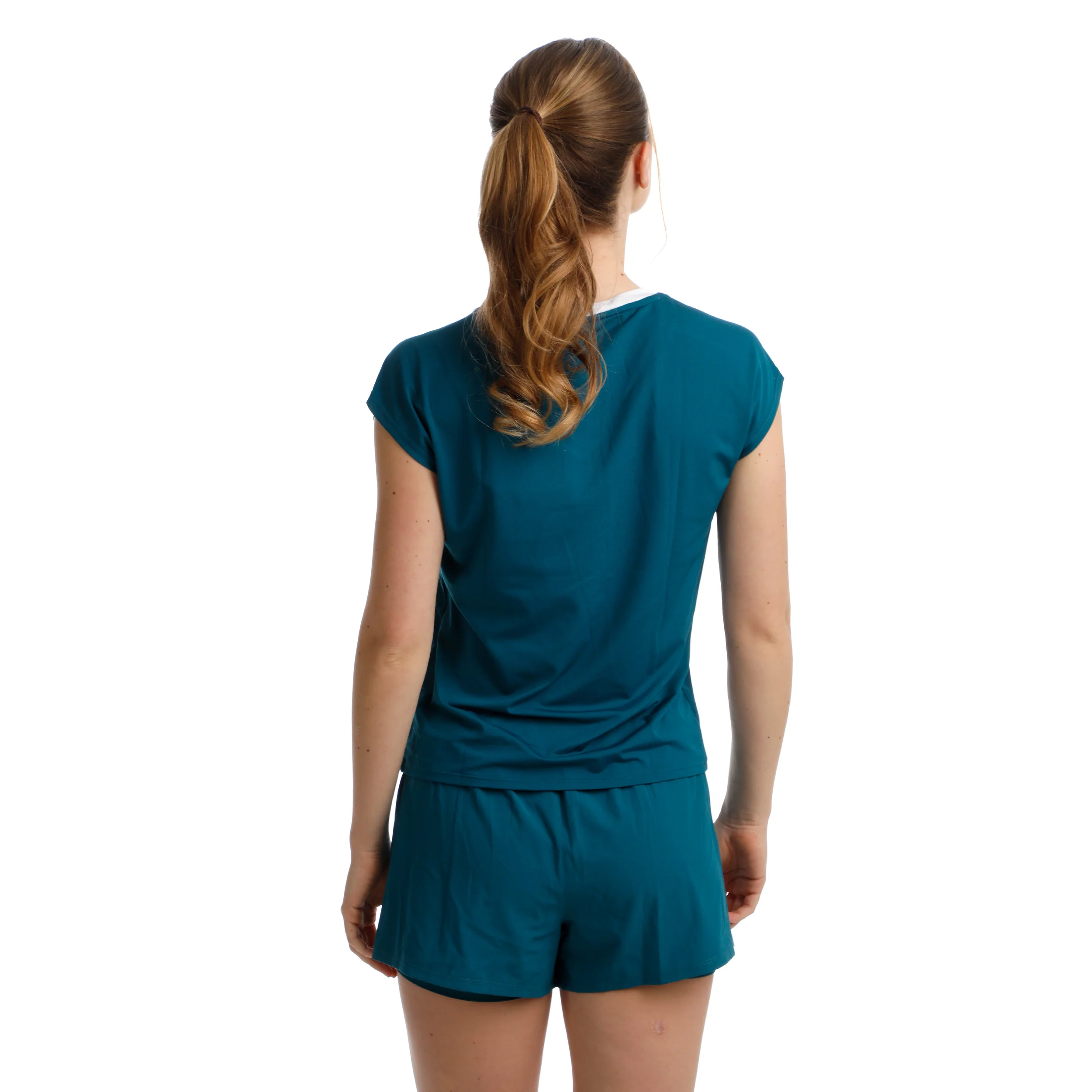 Create Rematch 2in1 Shorts Damen-Petrol,Weiß - Image 6