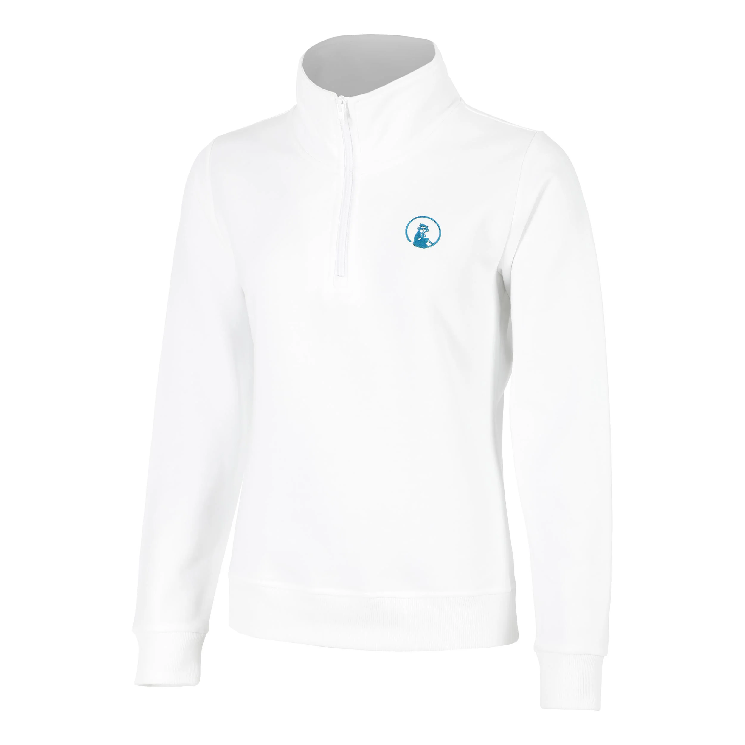 Create Troyer Sweatshirt Damen-Weiß,Petrol