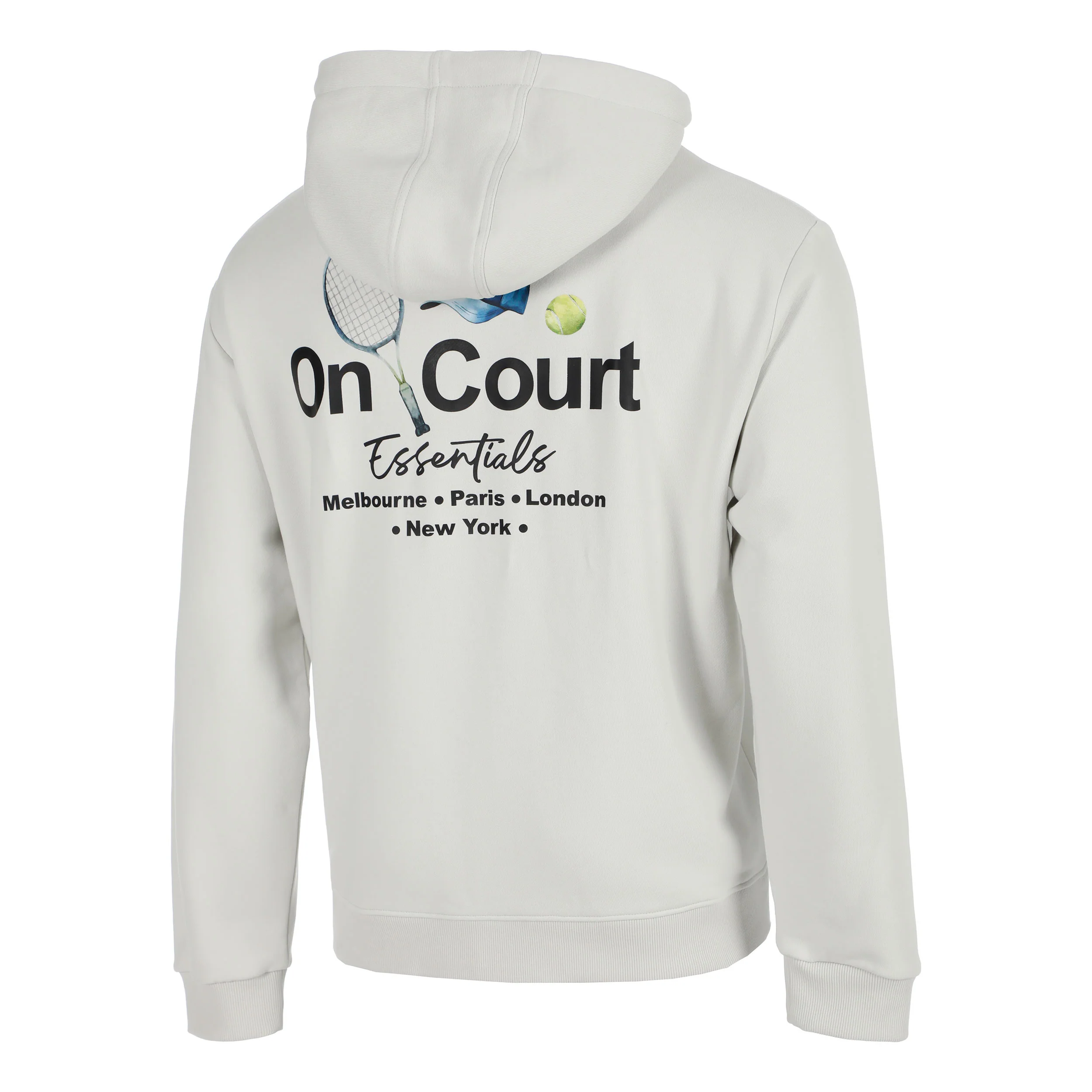 Crush On Court Essentials Sweatjacke Herren-hellgrau, schwarz - Image 3