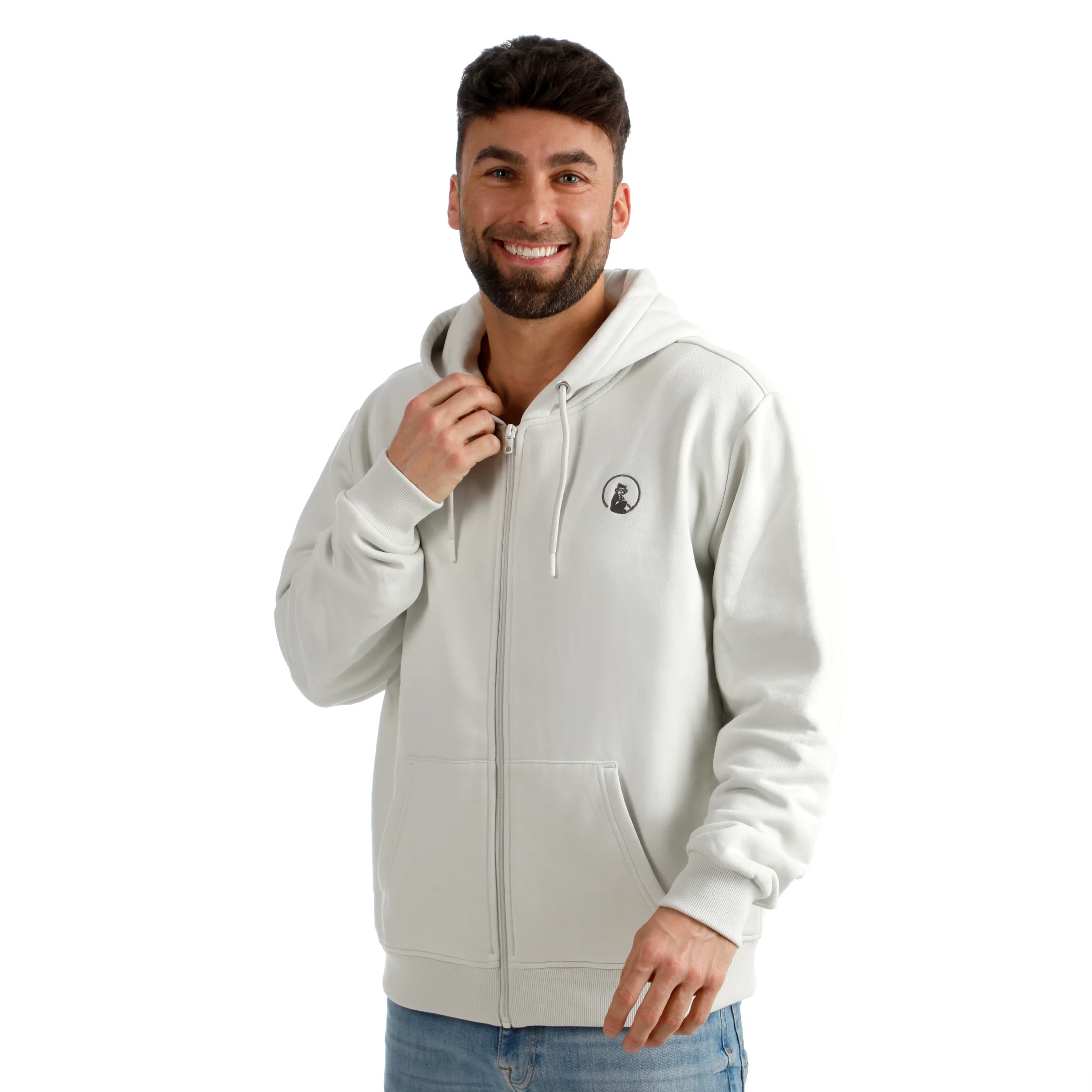 Crush On Court Essentials Sweatjacke Herren-hellgrau, schwarz - Image 7