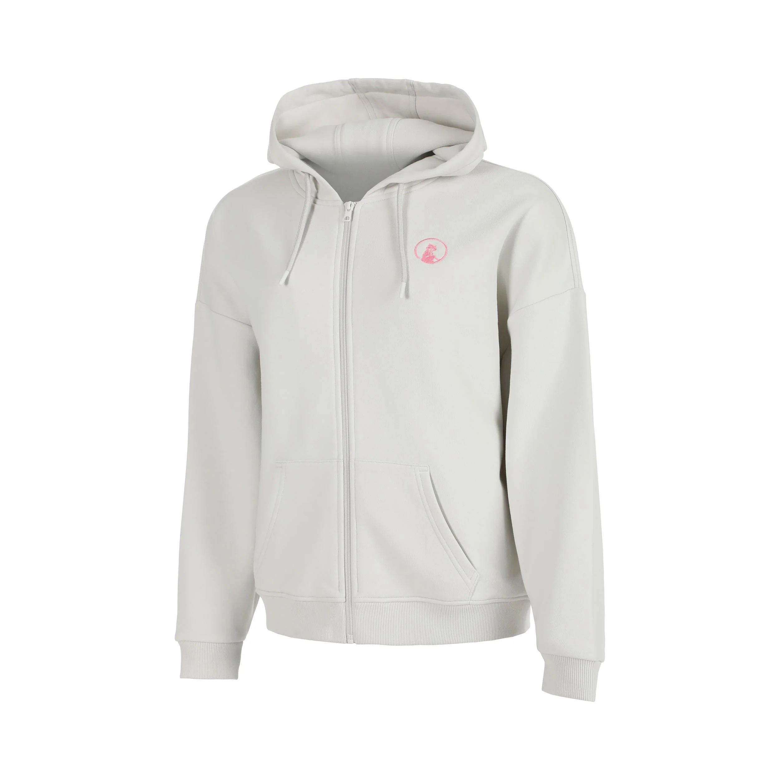 Crush Palm Court Sweatjacke Mädchen-hellgrau, neonpink - Image 2