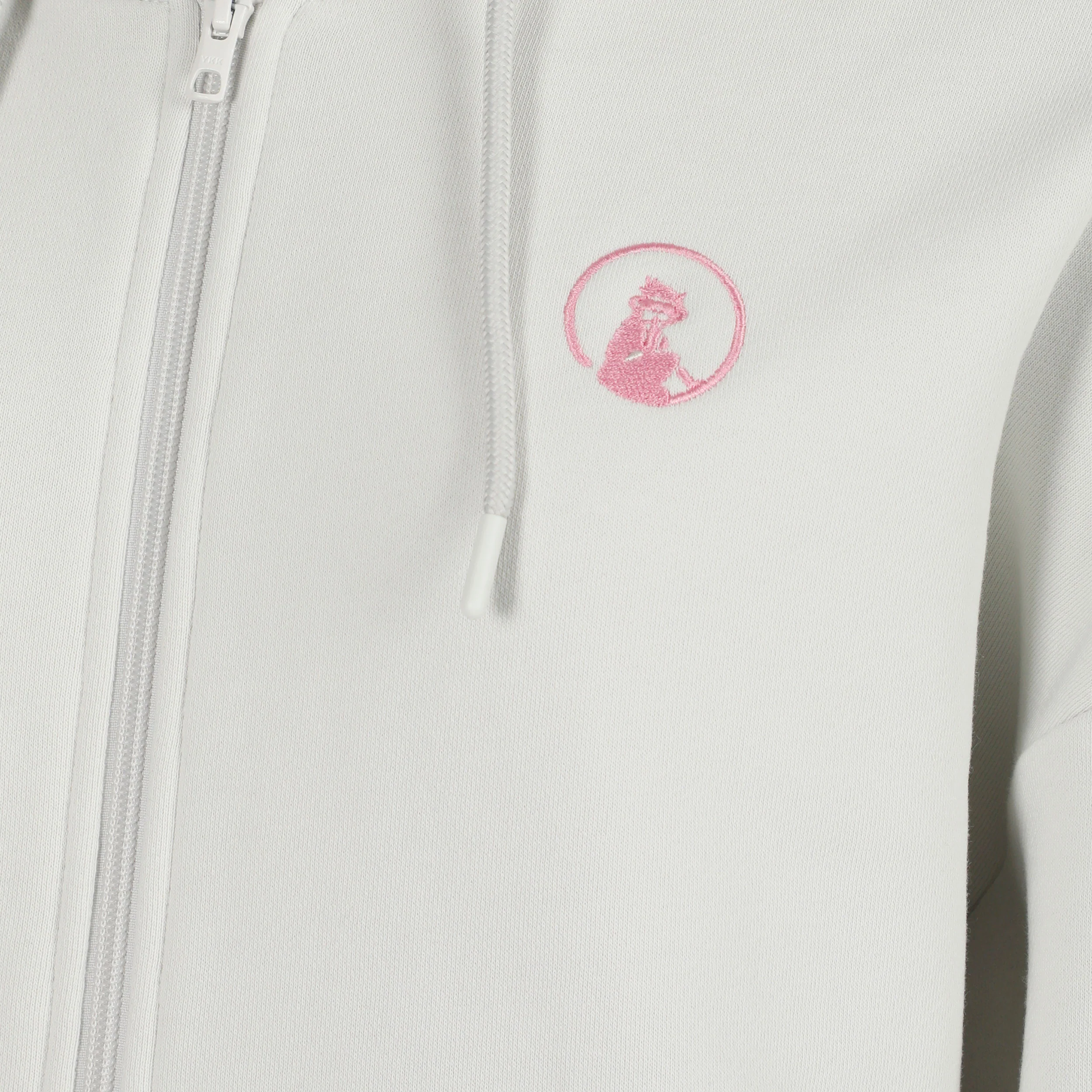 Crush Palm Court Sweatjacke Mädchen-hellgrau, neonpink - Image 4