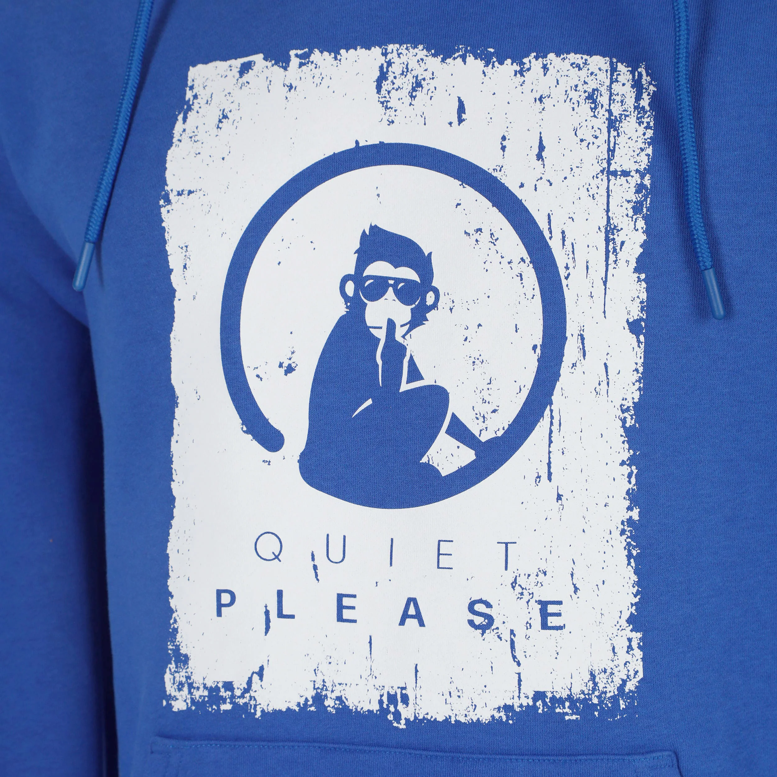 Crush Scraped Hoody Herren-blau, weiß - Image 3