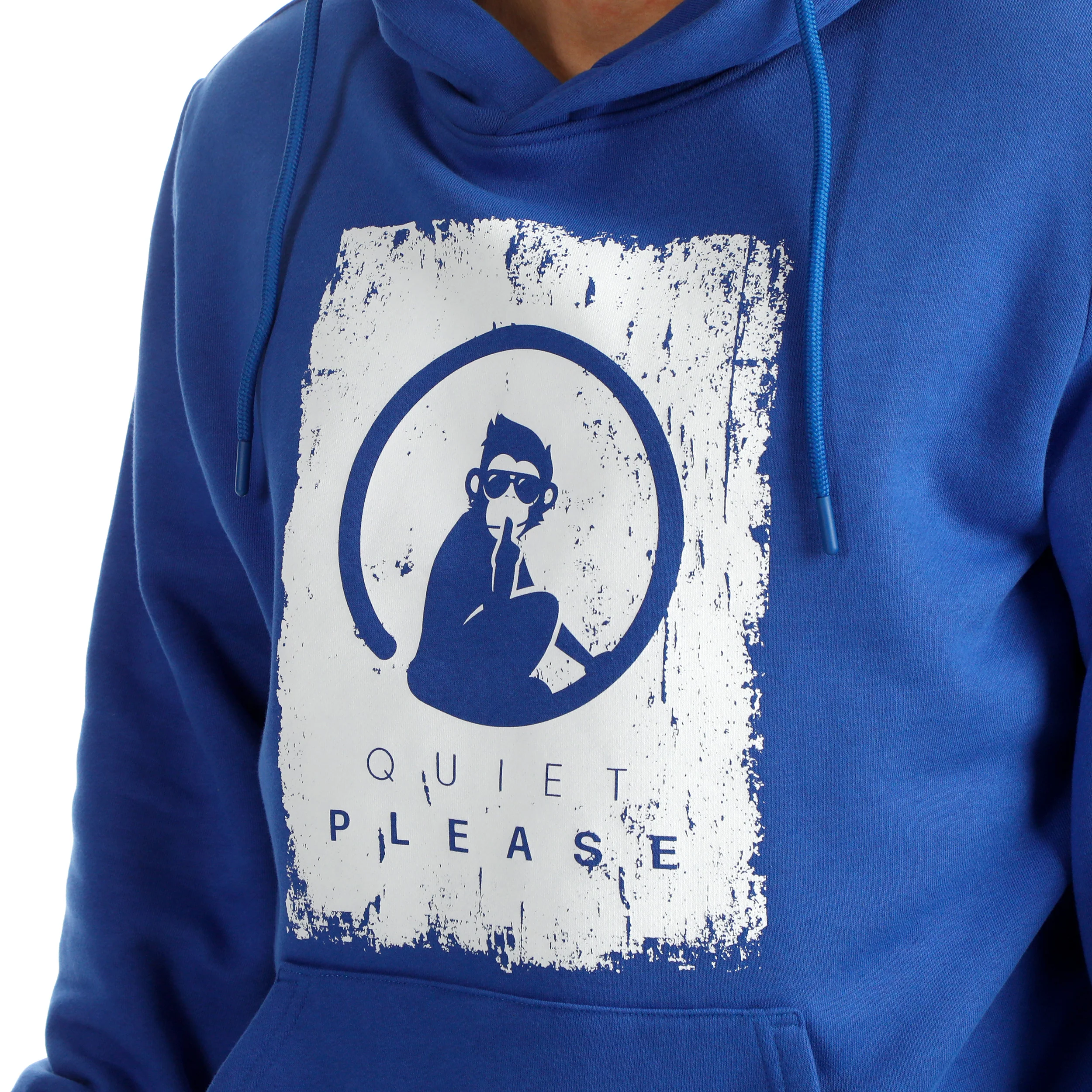 Crush Scraped Hoody Herren-blau, weiß - Image 7