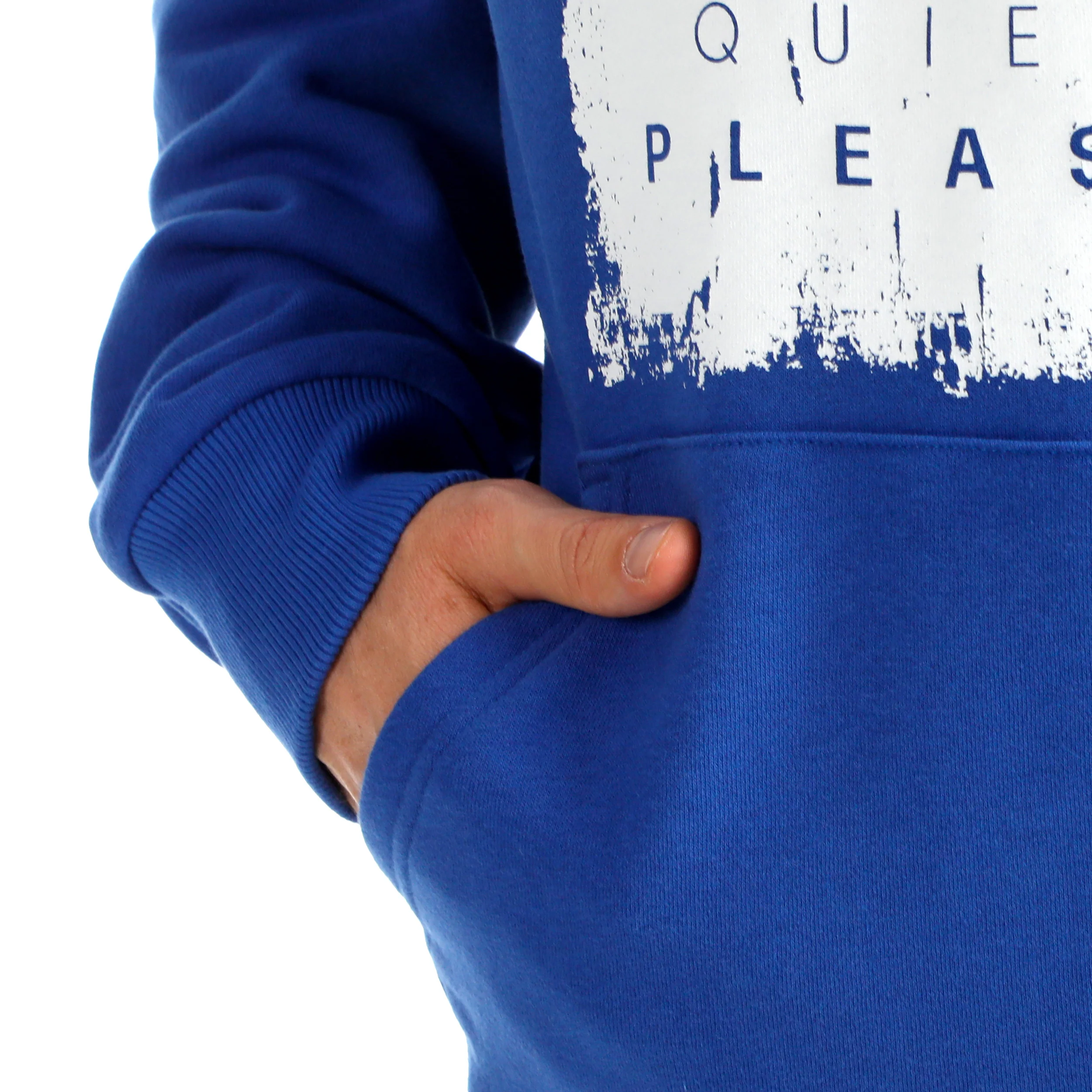 Crush Scraped Hoody Herren-blau, weiß - Image 9