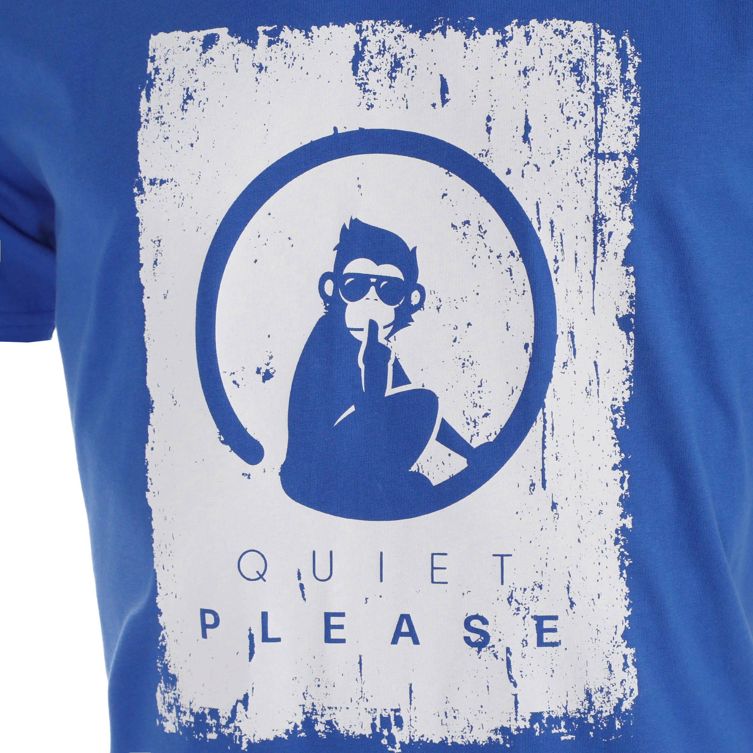 Crush Scraped T-Shirt Herren-blau, weiß - Image 3