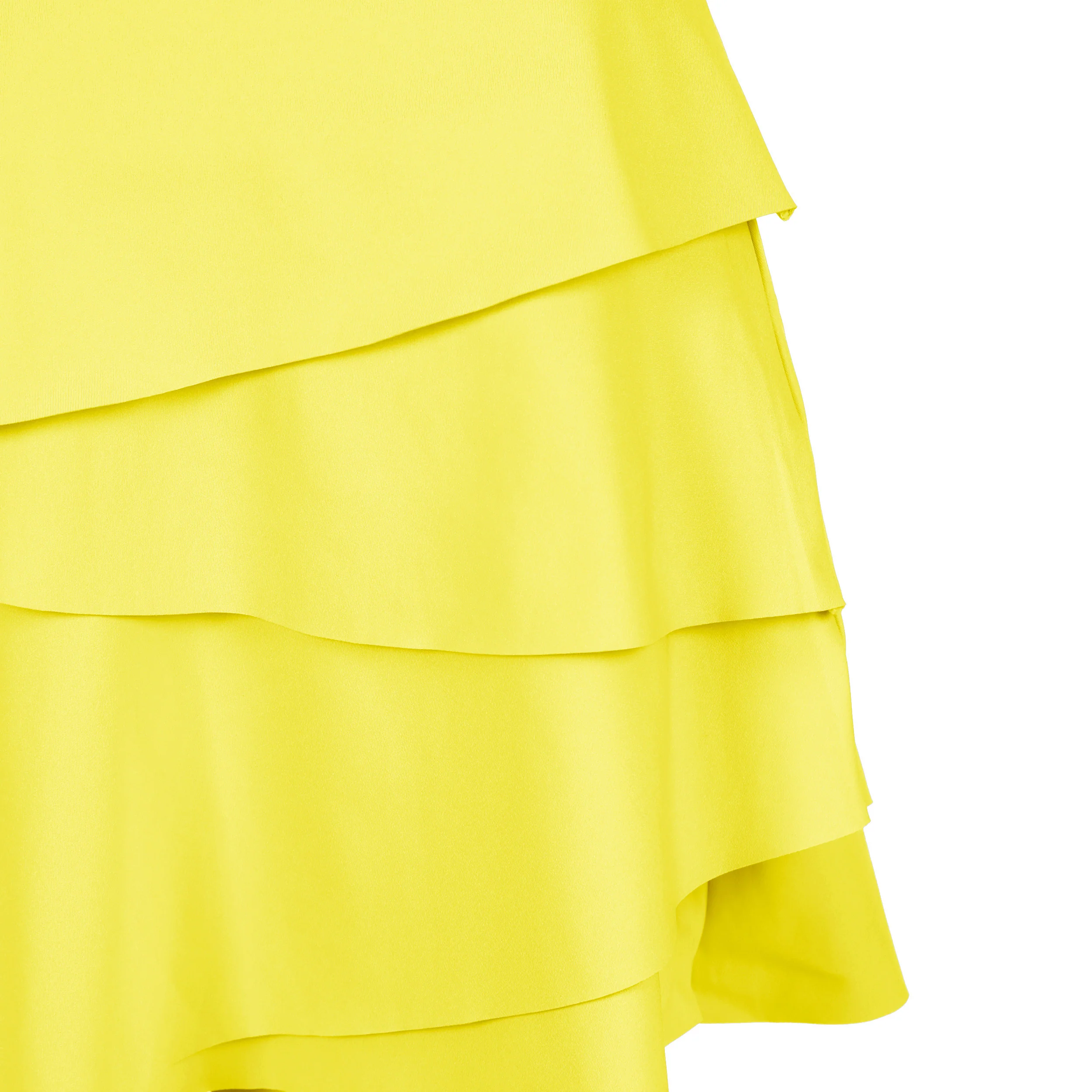 Flounce Kleid Damen - gelb, weiß - Image 11