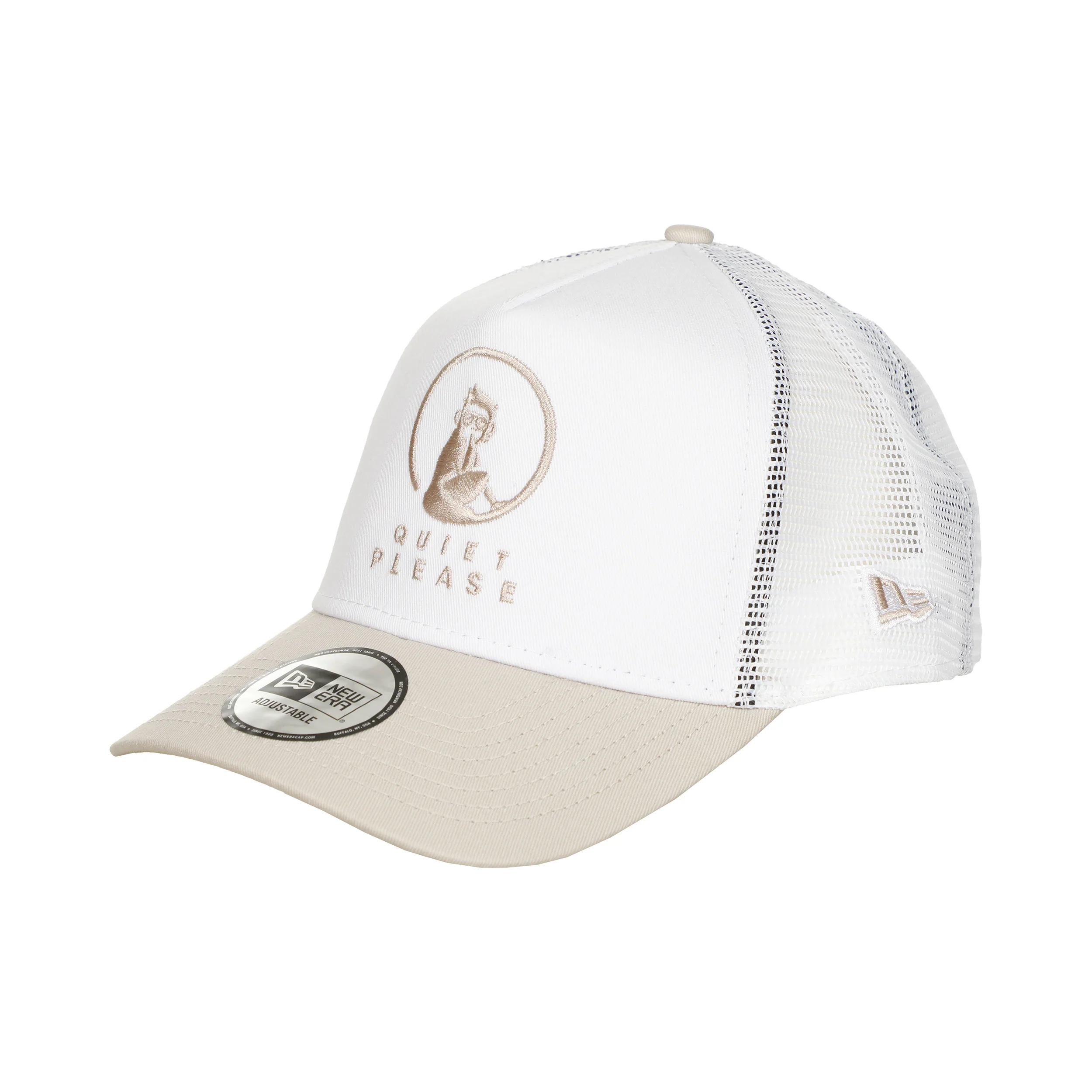 New Era Trucker Cap-Weiß,Beige