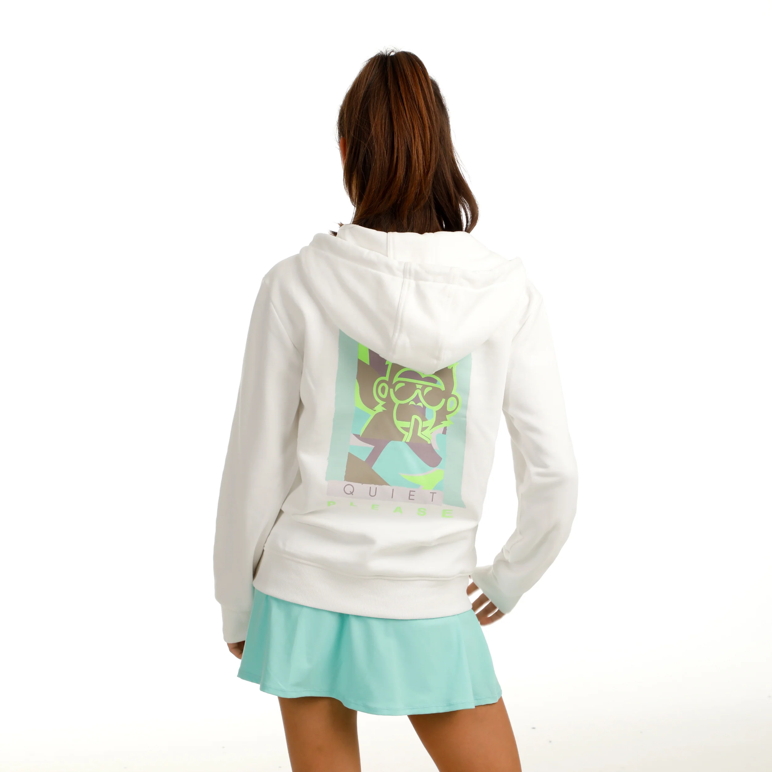 Wild Collage Zip Sweatjacke Damen-Weiß,Mehrfarbig - Image 8