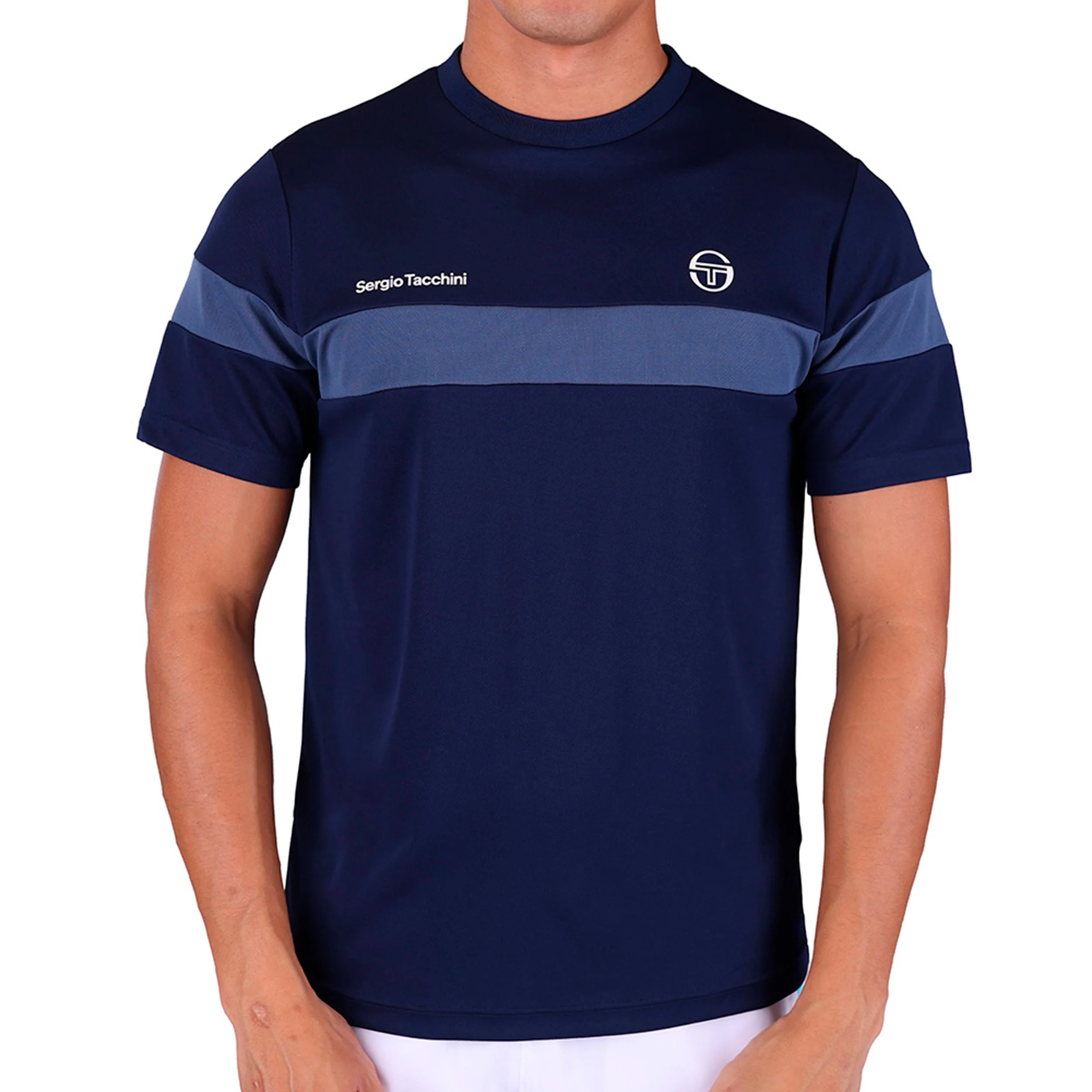 Leone PL T-Shirt Herren - dunkelblau, blaugrau