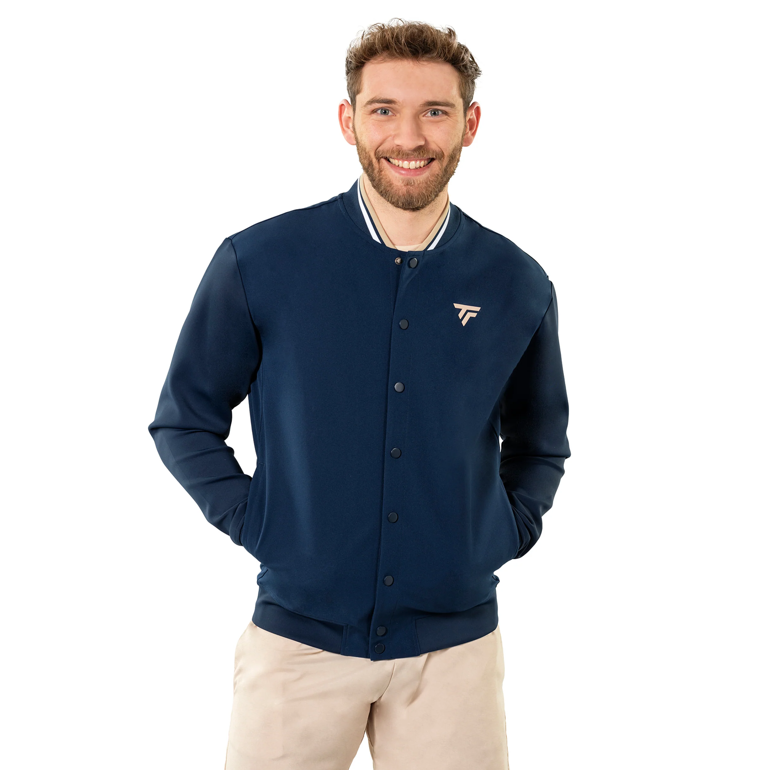 Tech Bomber Trainingsjacke Unisex-dunkelblau - Image 4