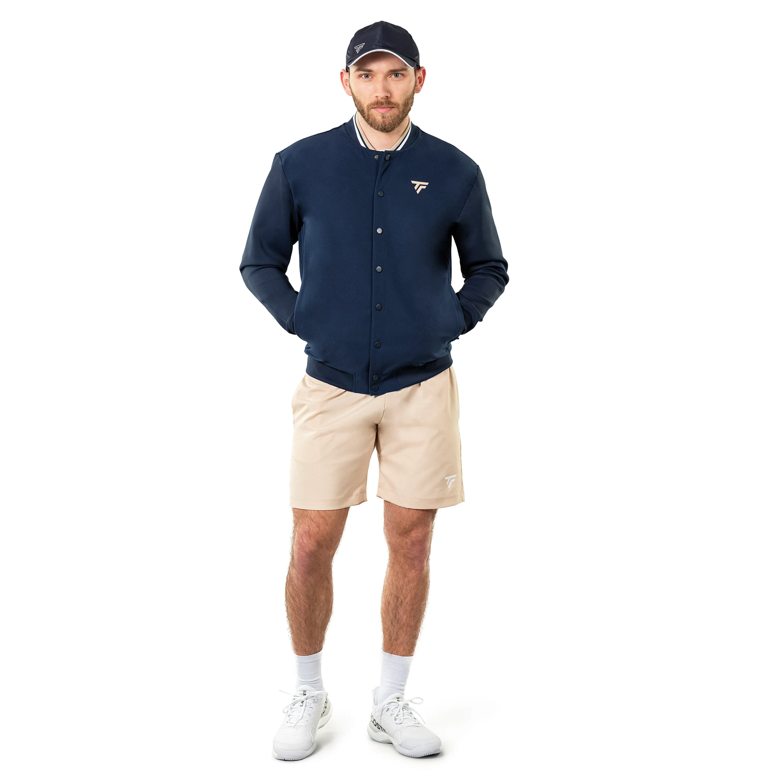 Tech Bomber Trainingsjacke Unisex-dunkelblau - Image 6