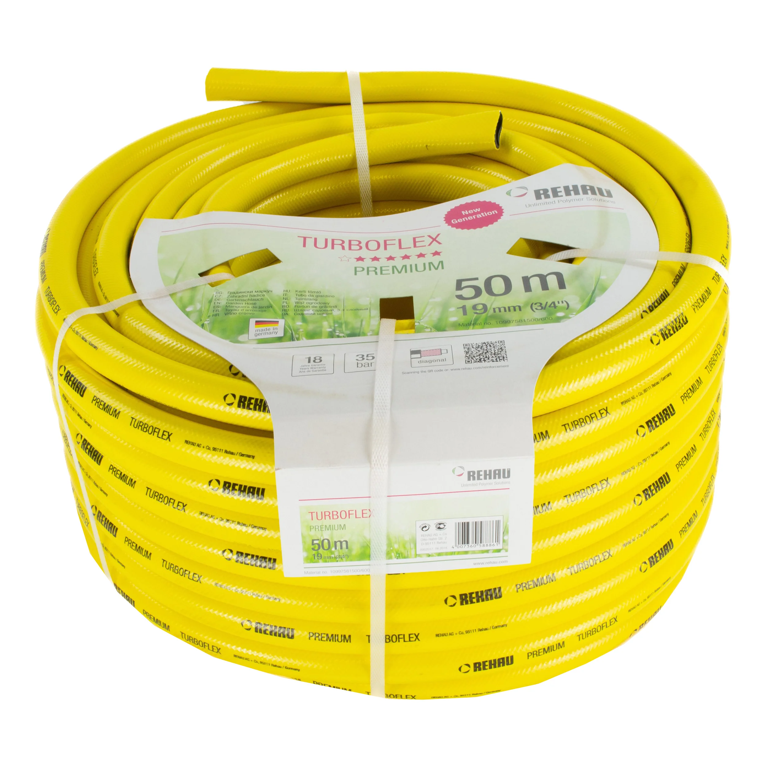 50m Wasserschlauch 3/4"-Gelb