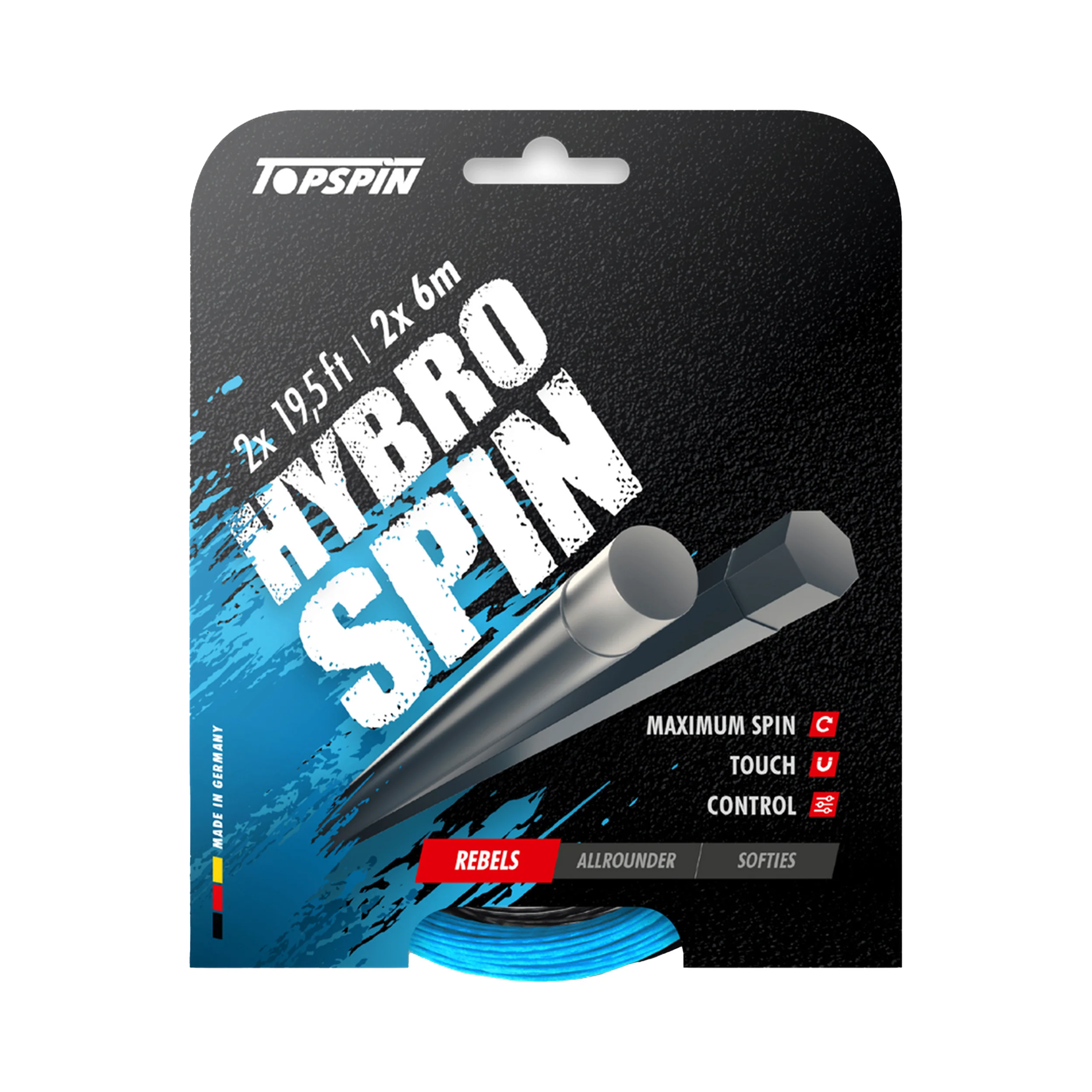 Hybro Spin 2 X 6m Saitenset-Hellblau