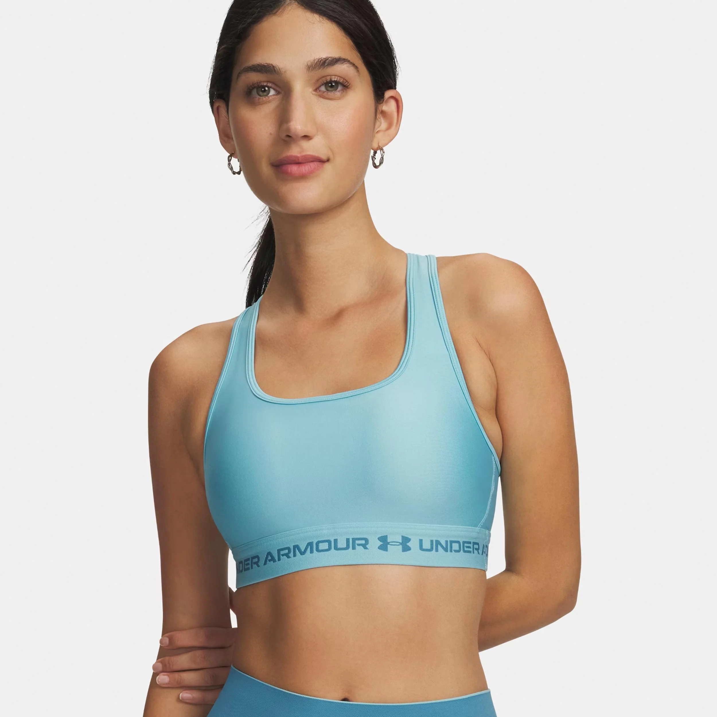 Crossback Mid Sport-BH Damen-blau, blau