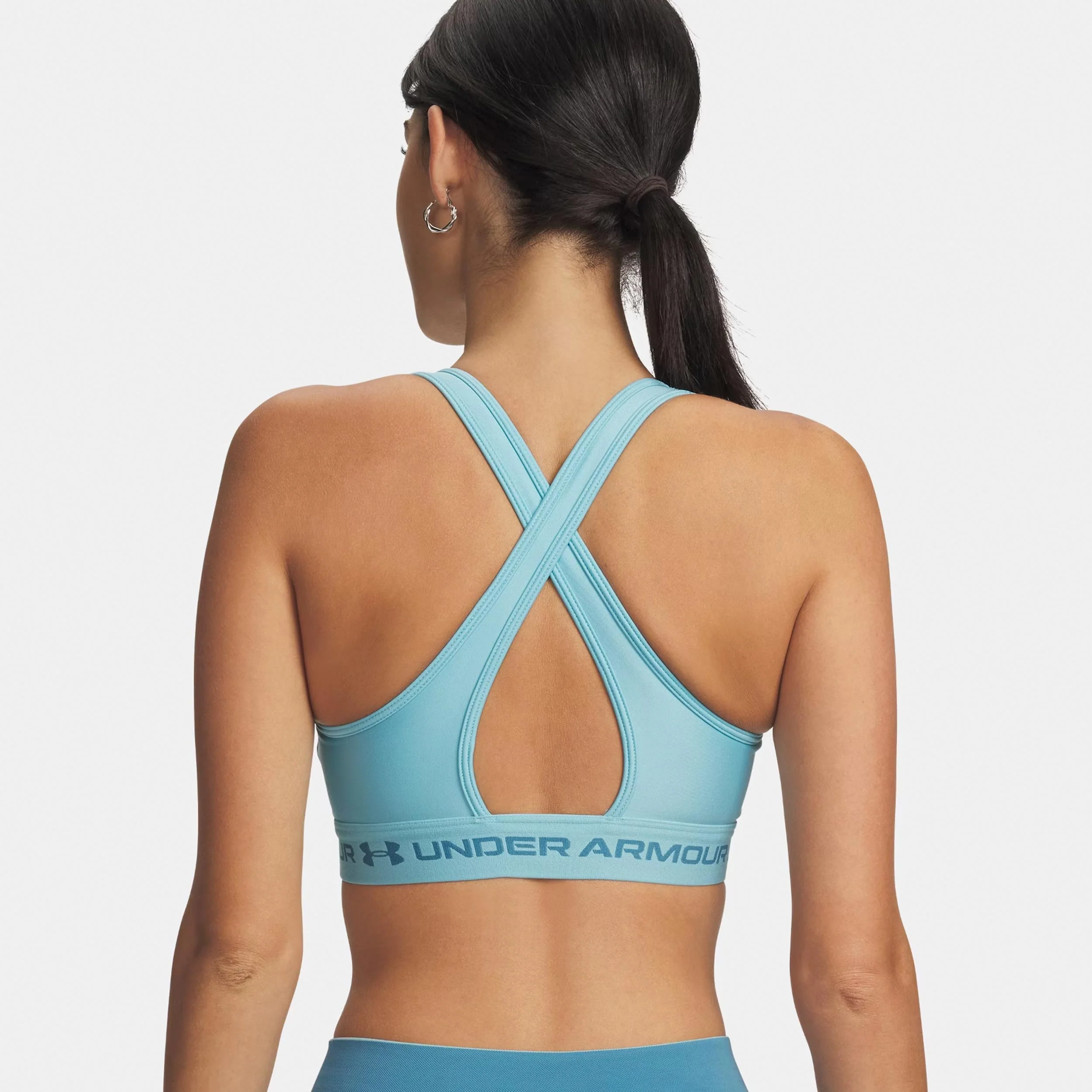 Crossback Mid Sport-BH Damen-blau, blau - Image 2