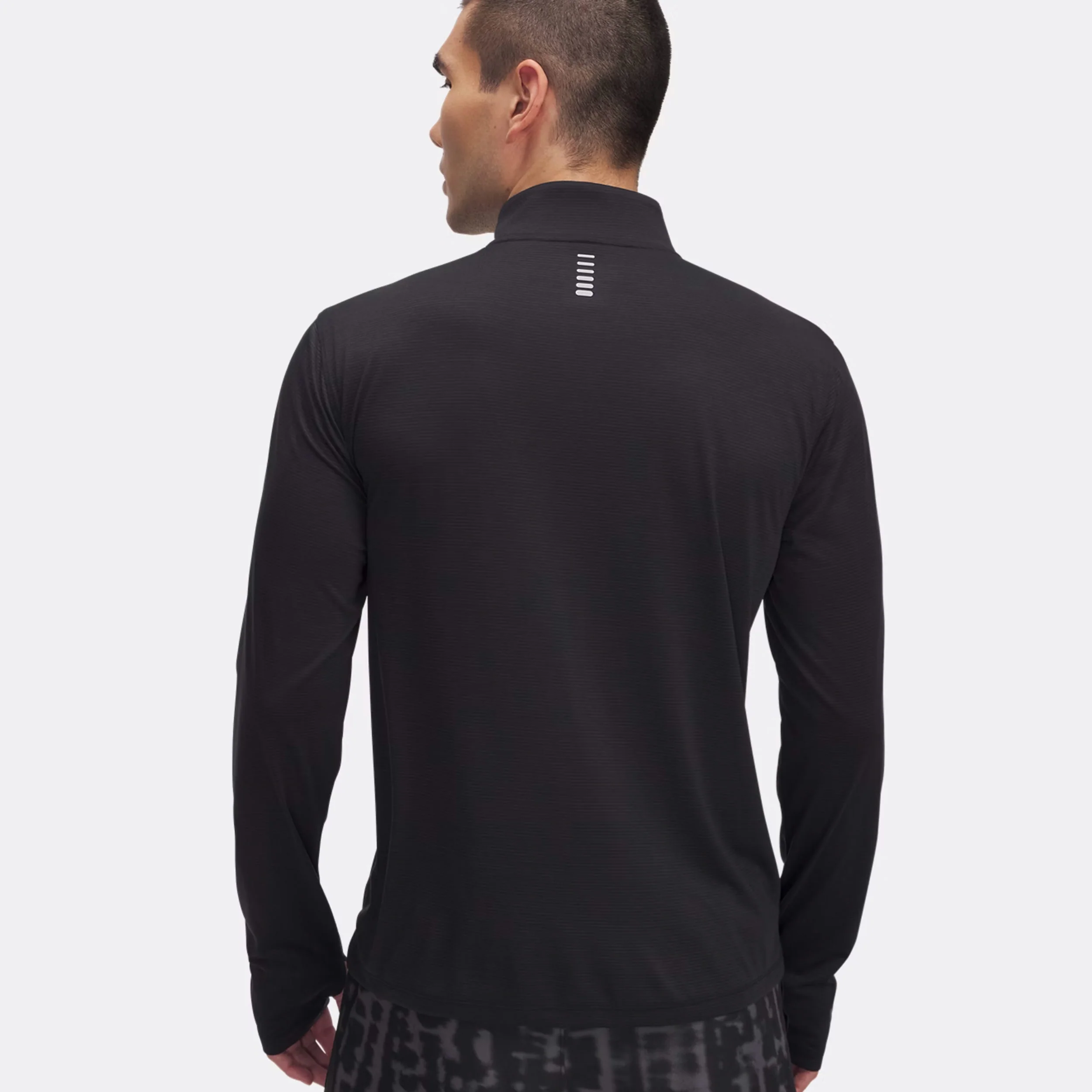 Launch Quarter-Zip Longsleeve Herren-Schwarz - Image 2