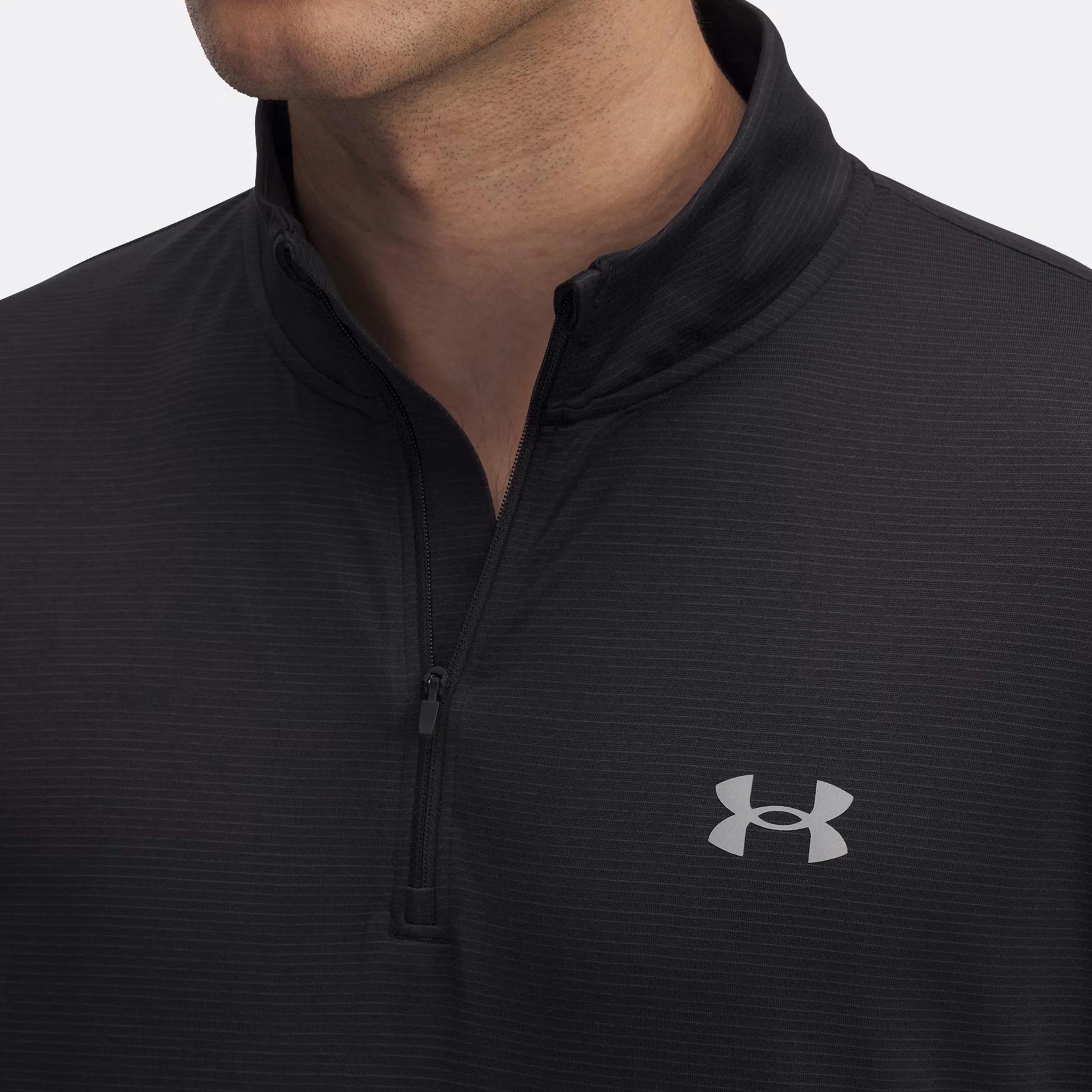 Launch Quarter-Zip Longsleeve Herren-Schwarz - Image 3