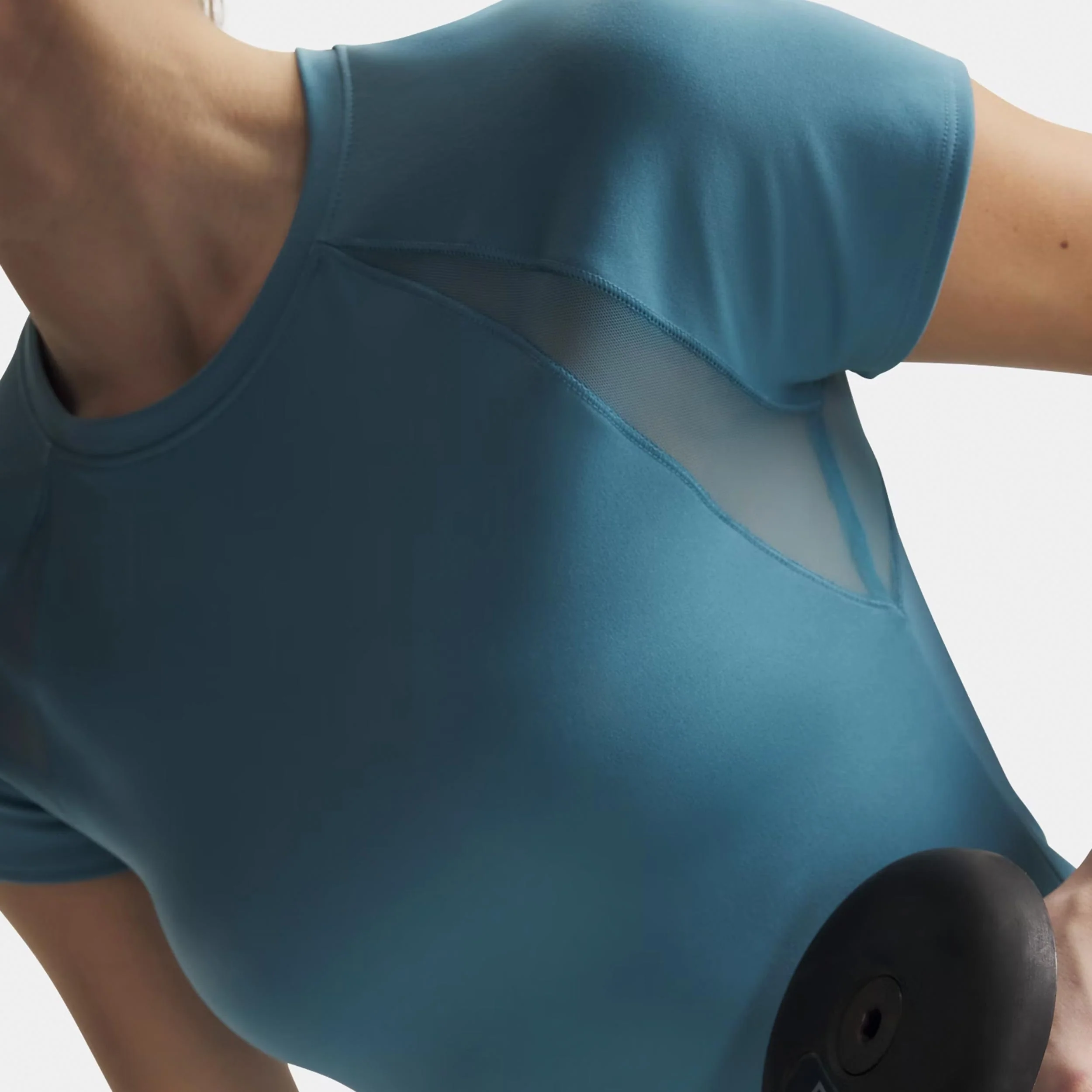 Motion Mesh T-Shirt Damen-blau - Image 3