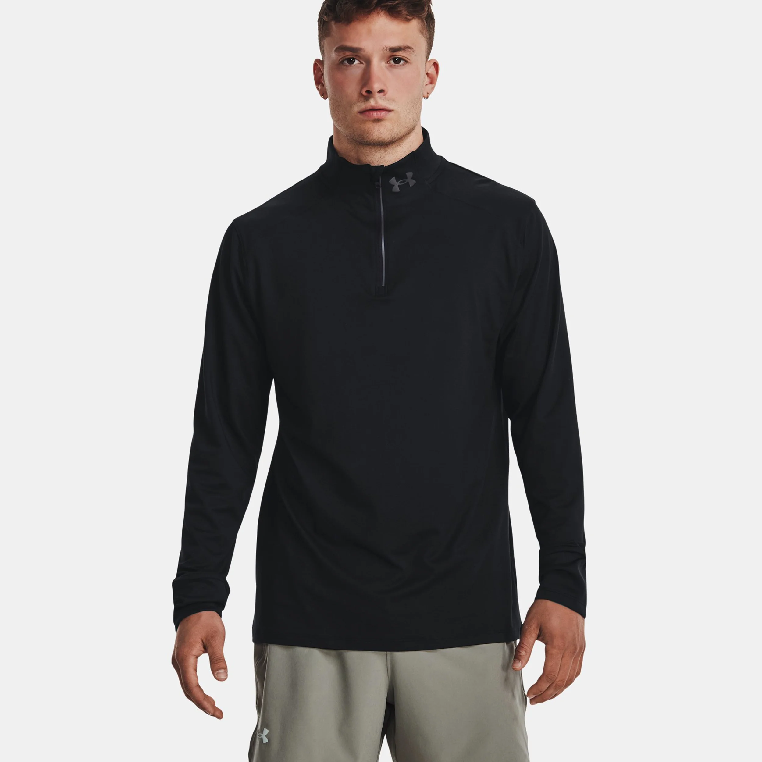 Qualifier Run 1/4 Zip Laufshirt Herren-Schwarz - Image 3