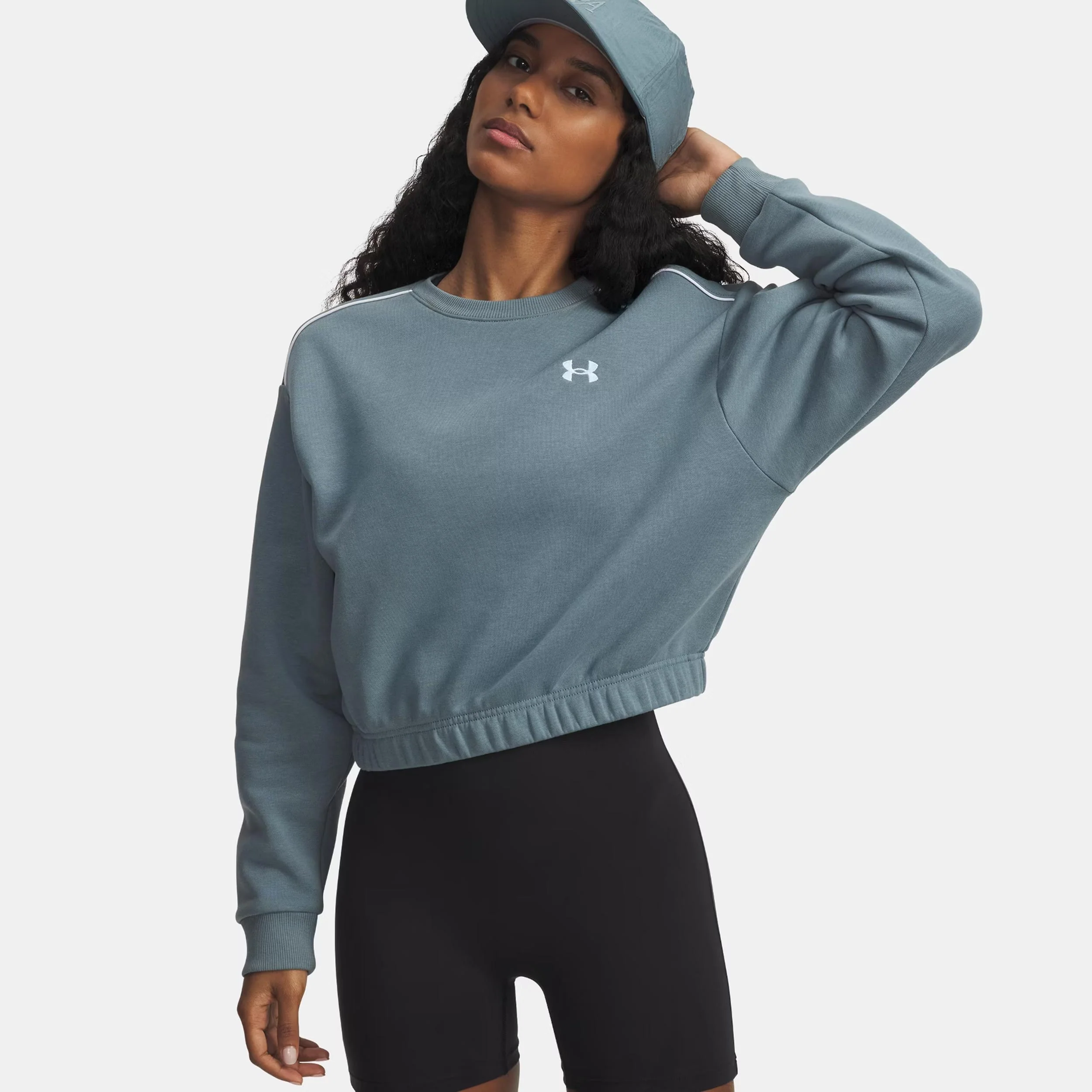 Rival Fleece Piped Crew Sweatshirt Damen-blaugrau - Image 3
