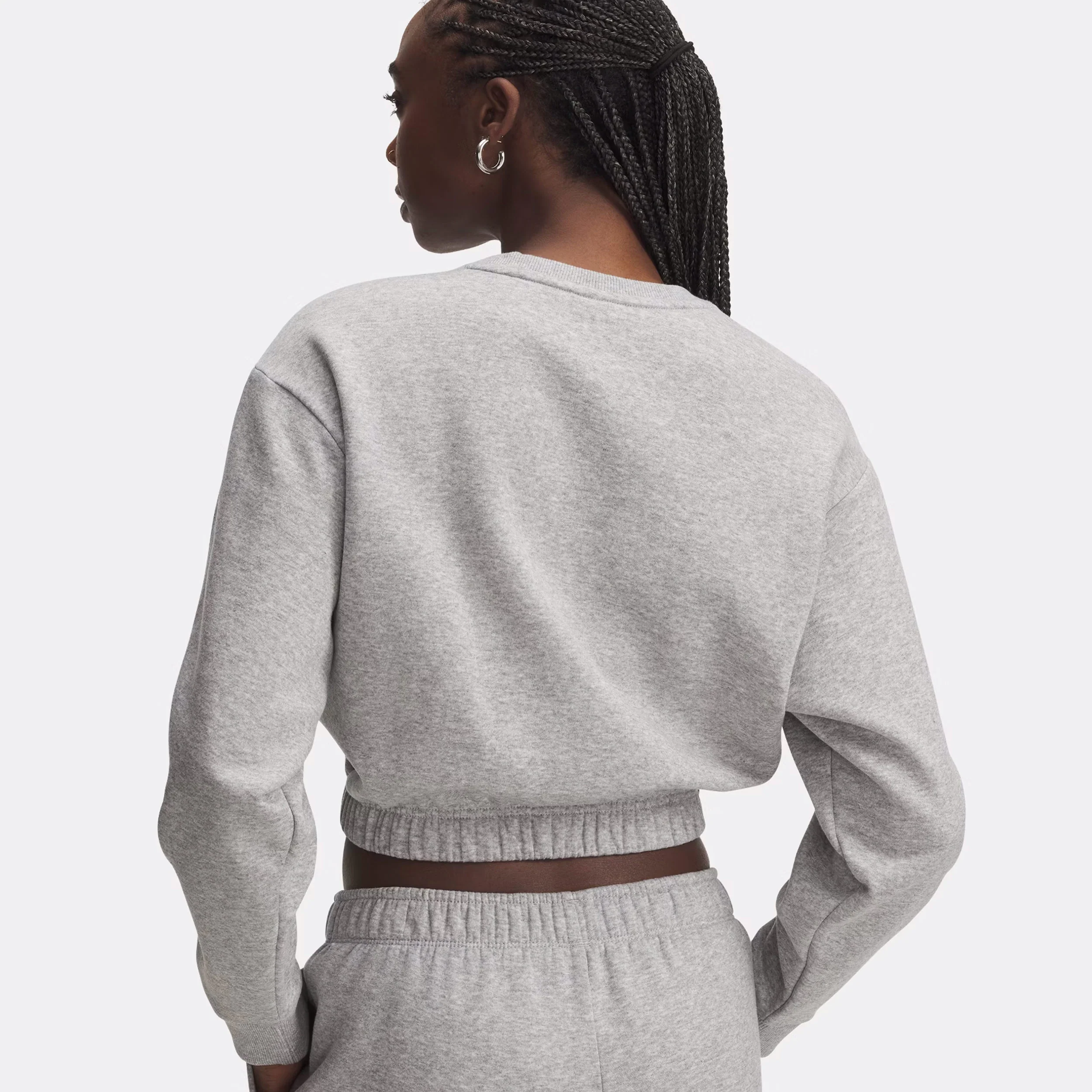 Rival Fleece Piped Crew Sweatshirt Damen-Hellgrau - Image 2